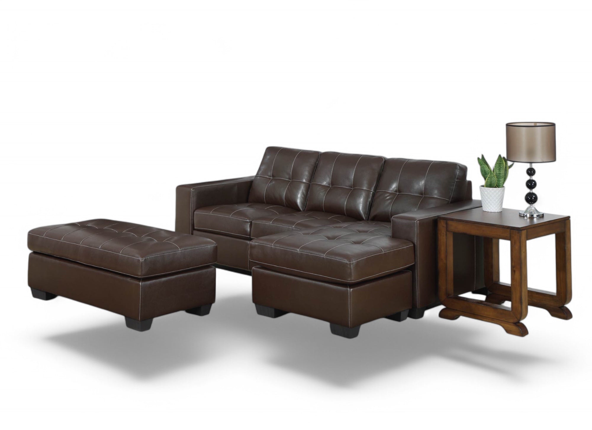Jessie Lounge Suite with Ottoman - Modern Living Room Furniture Set for Relaxing & Entertaining - Perfect for Home, Apartment, and Office Use