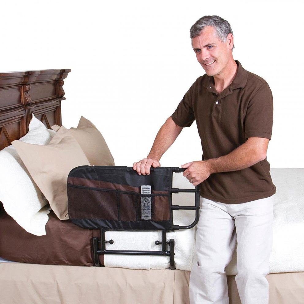 EZ Adjustable Bed Rail for Adults & Seniors - Safety Guardrail for Home Hospital Use - Easy Installation & Height Adjustment - Perfect for Elderly Care & Patient Safety