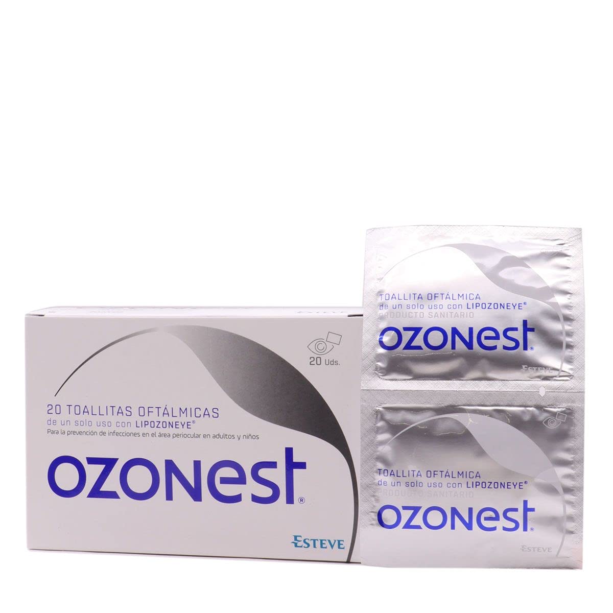 ESTEVE PHARMACEUTICALS Ozonest Sterile Eye Wipes - 20 Count | Gentle Ophthalmic Cleansing for Eye Discharge & Debris | Prevents Eye Infections | Perfect for Dry Eyes, Contact Lens Wearers & Post-Surgery Care