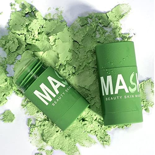 HUDA CRUSH BEAUTY Green Tea Purifying Clay Stick Mask - Oil Control & Anti-Acne Solid Face Mask for Deep Cleansing | Herbal Skin Care for Oily & Problem Skin | Perfect for Daily Detox & Spa Night Routine