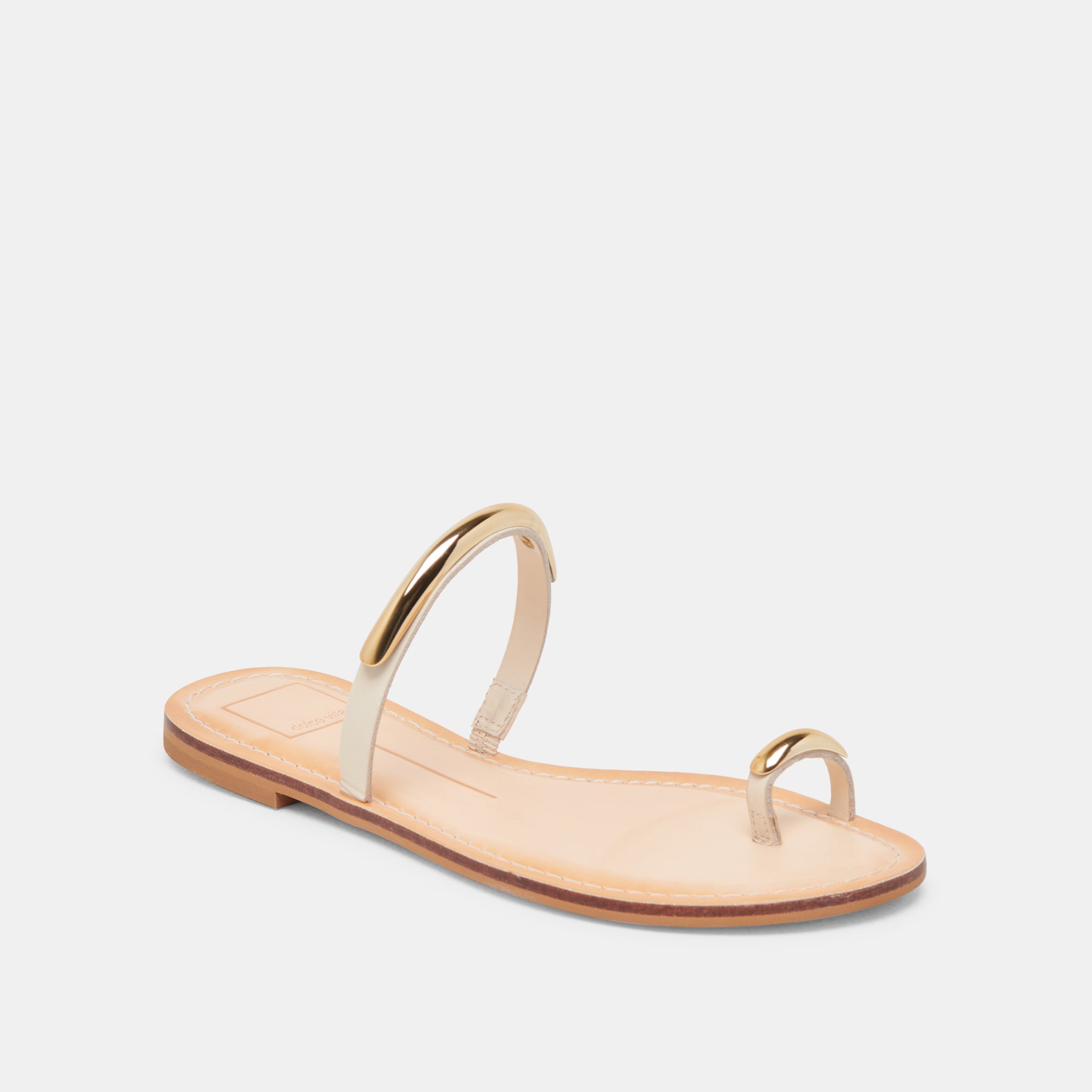 WINK Leather Sandals for Women - Comfortable Bone Color Strappy Sandals | Perfect for Beach, Vacation, and Summer Outfits