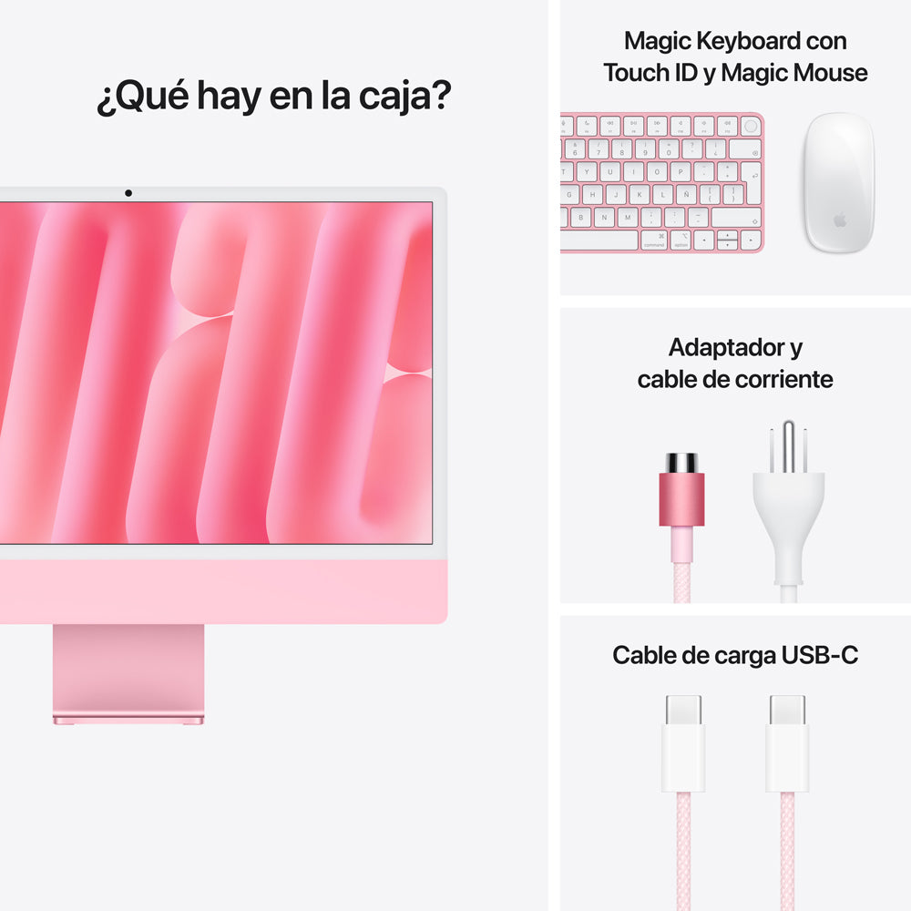 24-inch iMac with 4.5K Retina Display - Apple M4 Chip (10-Core CPU & 10-Core GPU) 512GB SSD in Pink - Perfect for Home Office, Graphic Design & Creative Work