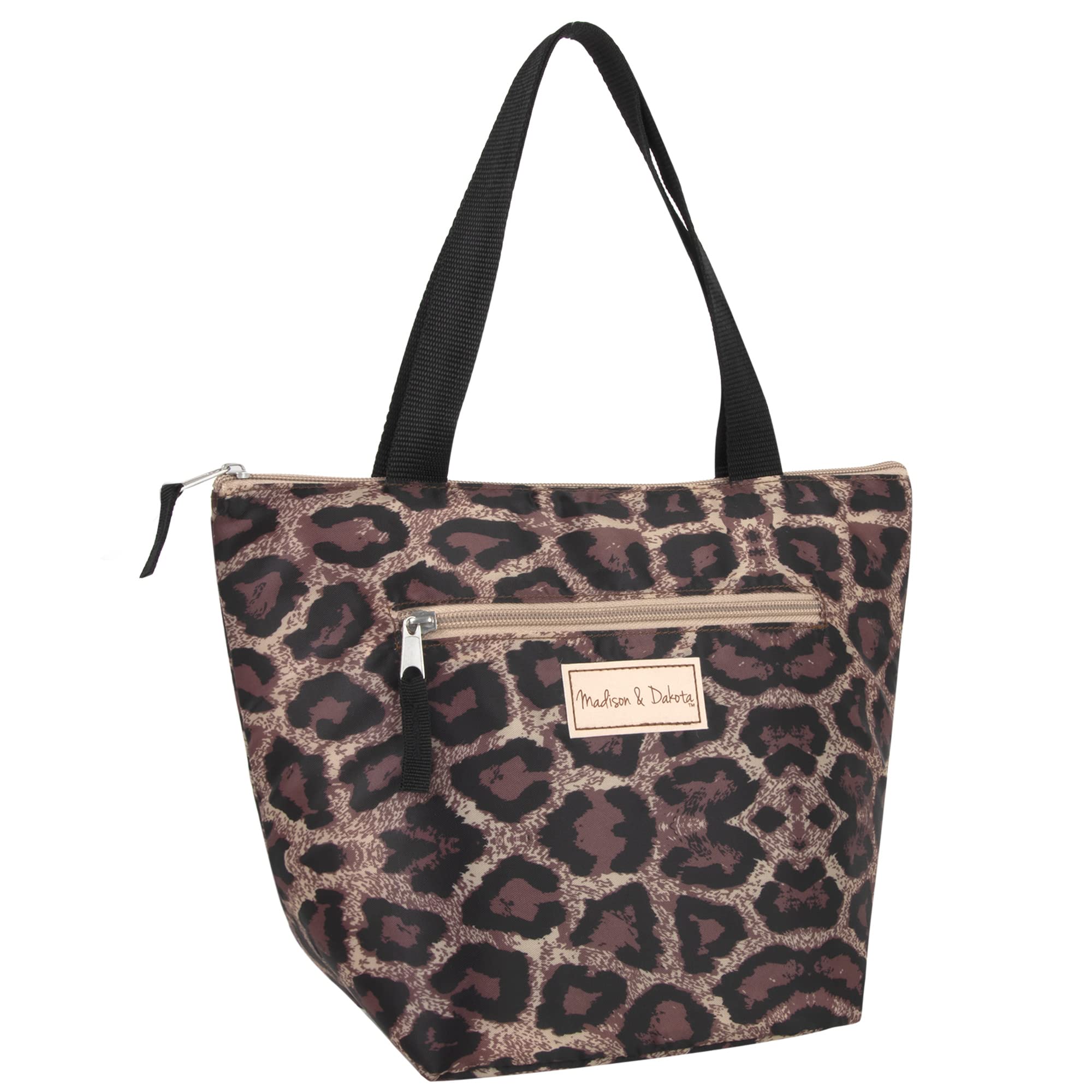 Stylish Insulated Lunch Bag for Women & Girls - Leopard Print Tote for School, Work, Beach & Travel | Perfect for Office Lunches, Picnics & Commuting