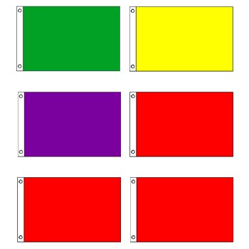 3' x 5' Beach Warning Flags Set - Water Safety Flags for Ocean, Pool & Lakeside - Perfect for Lifeguards, Resorts & Public Beaches