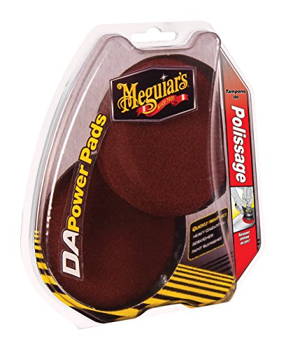 Meguiar's G3507 DA Compound Power Pads - 4 Inch Wide, 2 Pack for Car Paint Correction & Polishing - Perfect for Dual Action Polishers & Auto Detailing