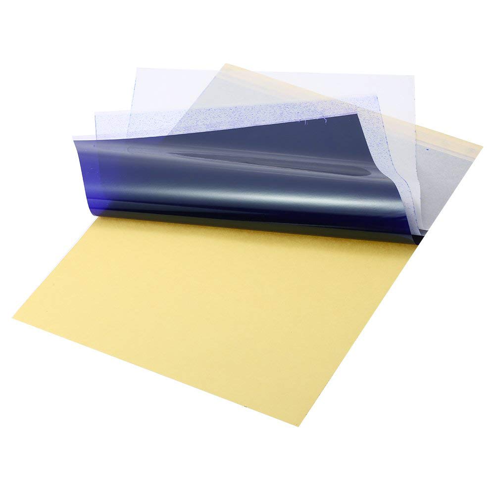Premium Tattoo Transfer Paper 100 Sheets - Thermal Stencil Paper for Professional Tattoo Artists - A4 Size Skin Safe Tattoo Supplies - Perfect for Tattoo Studios, Home Practice & Body Art Designs