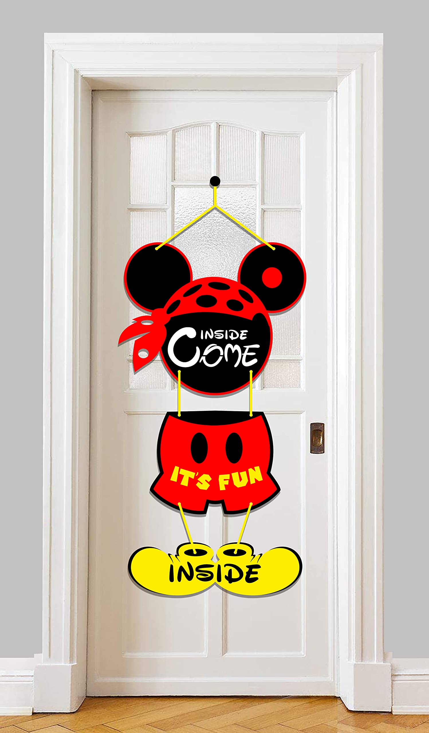 Seyal® Mini Mouse Door Hanger - Cute Animal Themed Door Sign for Kids Room, Bedroom, or Office Decor - Perfect for Birthdays, Holidays, and Gifts