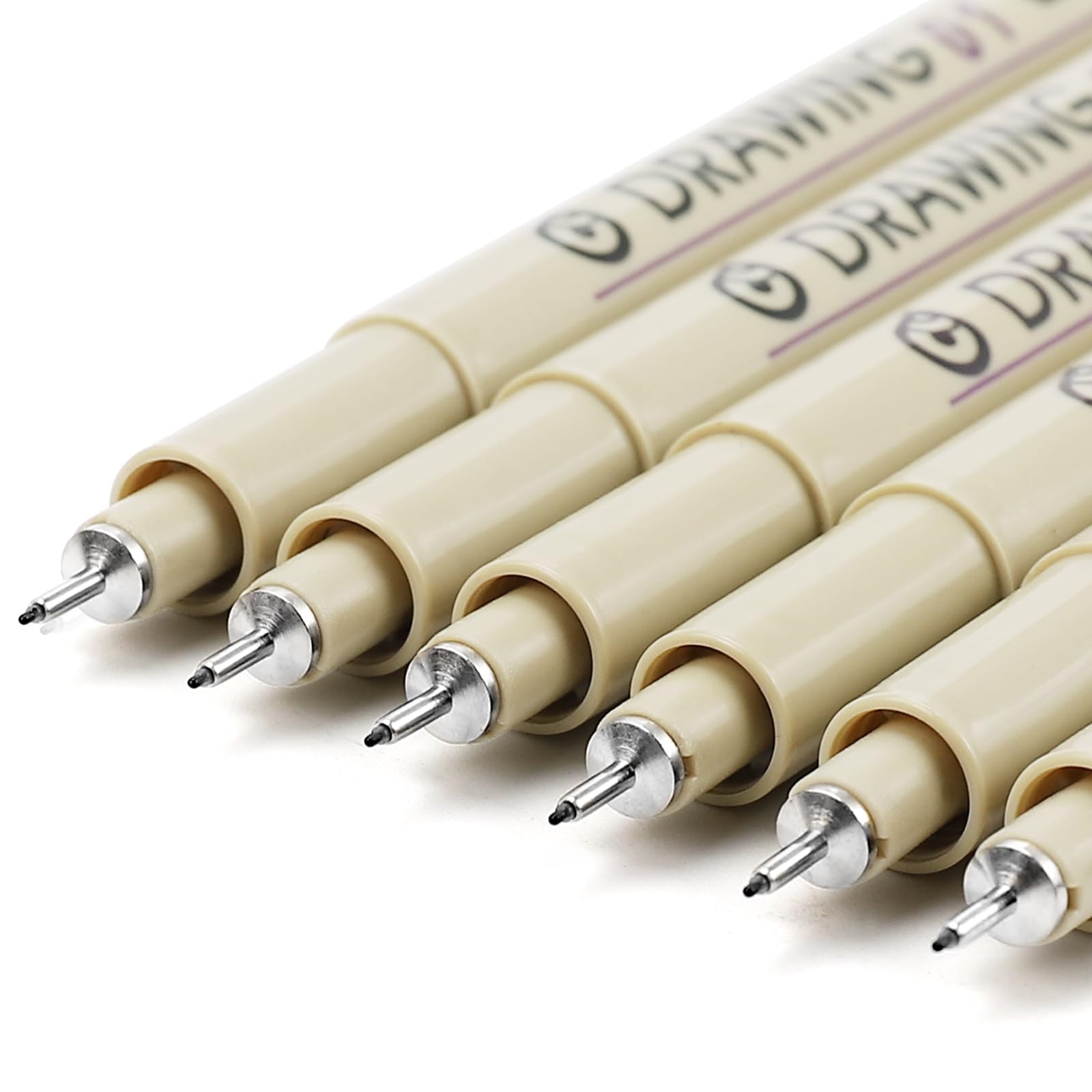 Muchcute 0.25mm Ultra Fine Point Micro Pens (6 Pack Black) - No Bleed Bible Journaling Pens, Waterproof Fineliner Markers for Precise Writing - Perfect for Bible Study, Note Taking, Sketching & Calligraphy - Ideal for Students, Artists & Office Use - Great for Bullet Journals, Planner Marking & Technical Drawing - Best for Detailed Artwork, Hand Lettering, Coloring Books & School Projects - Essential for Art Class, Office Meetings, Bible Study Groups & Creative Projects