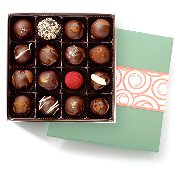 Premium 16-Piece Chocolate Truffles Gift Box - Luxury Assorted Fresh Chocolates for Mother's Day, Birthday, Anniversary & Valentine's Day Gifts - Perfect for Romantic Celebrations, Corporate Gifting & Special Occasions