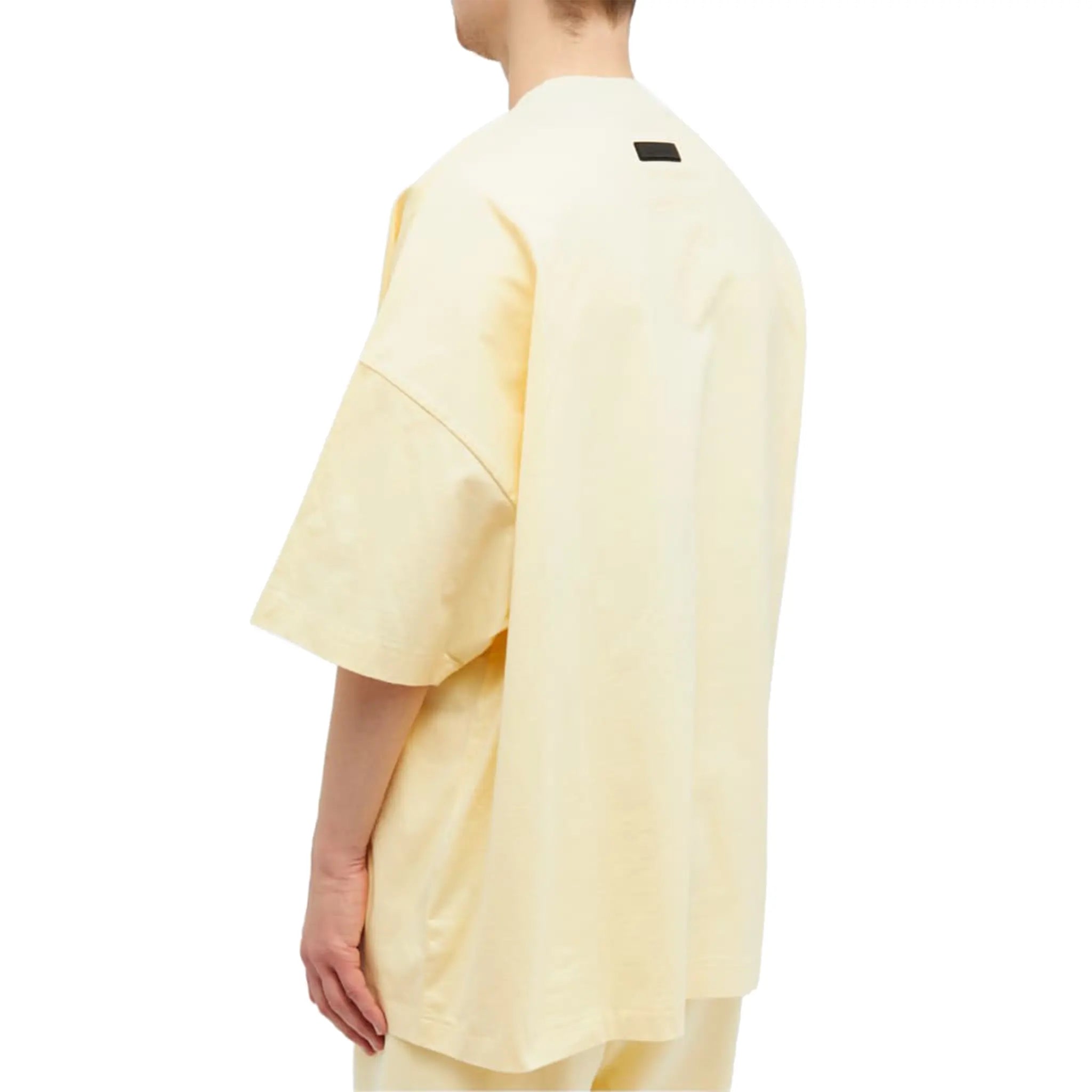 Fear of God Essentials SS Garden Yellow T-Shirt (FW23) - Men's Casual Streetwear Tee for Everyday Wear & Fashion Outfits