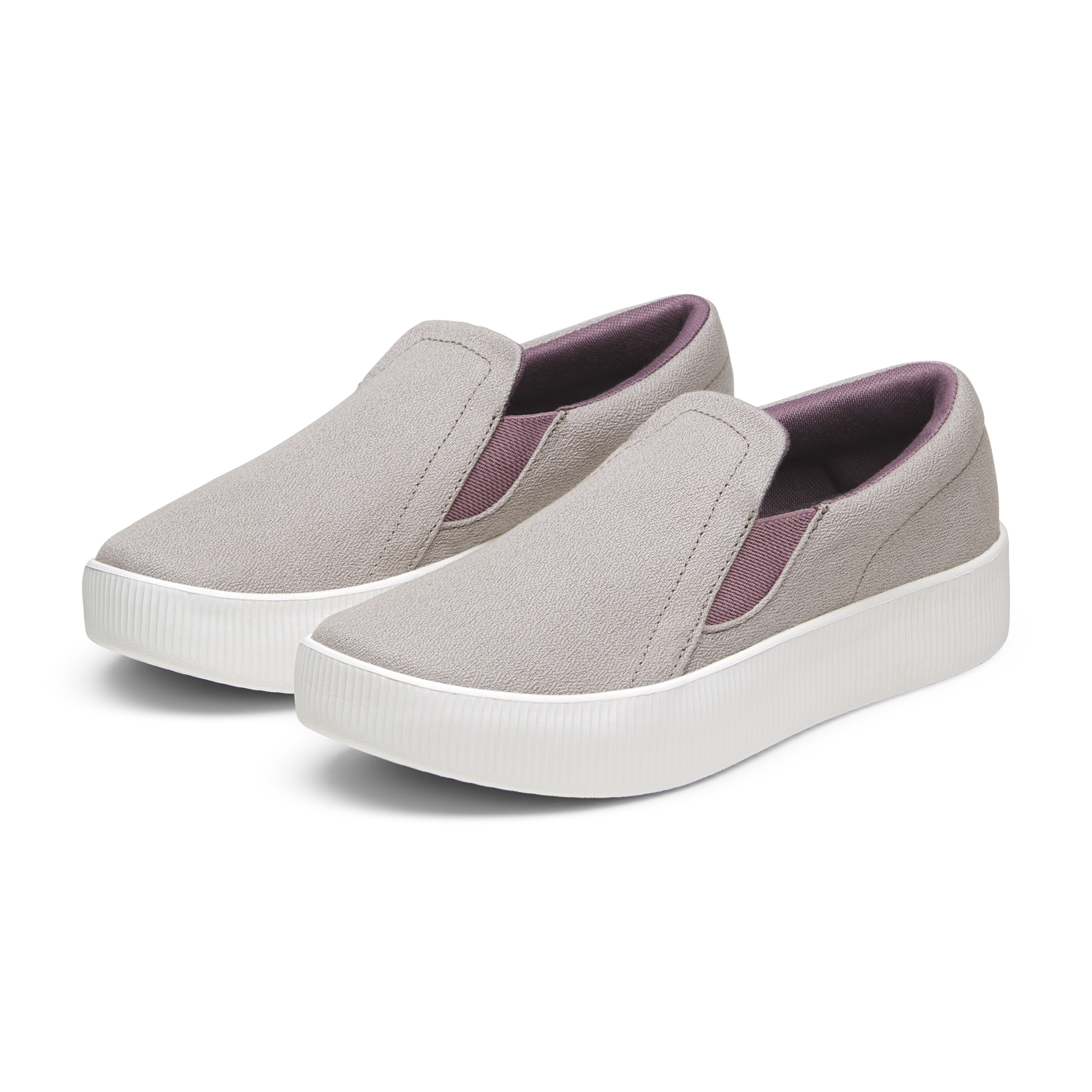 Women's Zen Mauve Lounger Lift Shoes with Blizzard Sole - Comfortable Slip-On Casual Sneakers for Relaxing at Home, Running Errands & Everyday Wear
