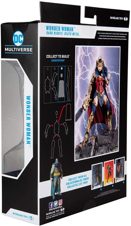 DC Multiverse Dark Nights: Death Metal Wonder Woman Action Figure - Collectible 7-Inch Scale Figure with Accessories for Fans & Collectors - Perfect for Display, Gifts, and Role-Playing Scenes