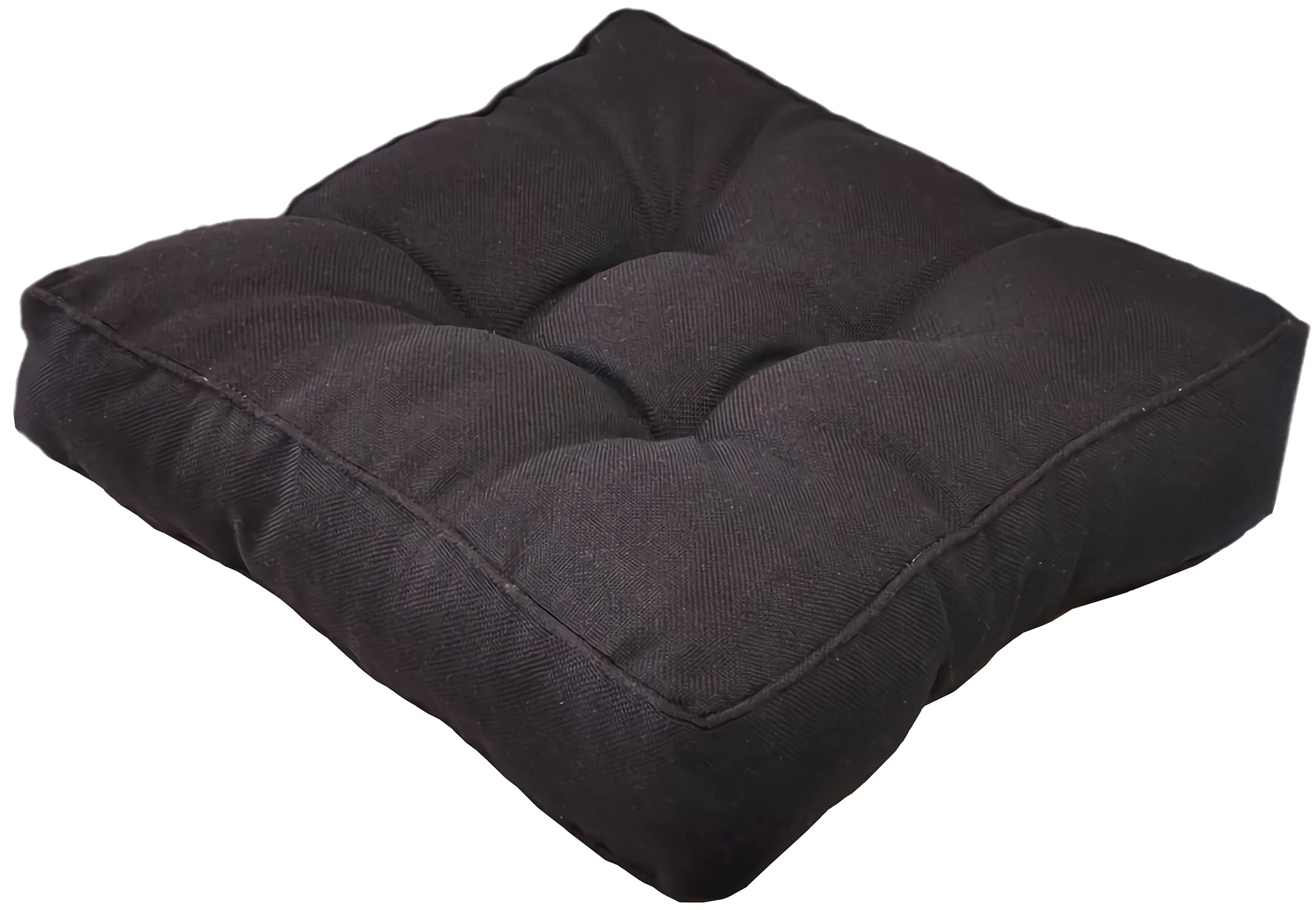 Soft Linen Chair Pad Seat Cushion - Square Thick Comfortable Dining Chair Cushion for Kitchen, Office & Home Decor - 15.7 Inch Black Seat Cushion - Perfect for Dining Rooms, Home Offices & Kitchen Chairs