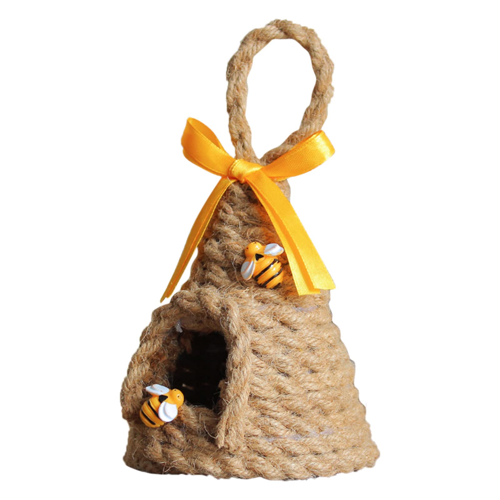 Bumble Bee Striped Gnome Figurine - Honey Bee Themed Home & Kitchen Decor, Shelf Sitter, Tiered Tray Display - Perfect for Spring Coffee Table, Rustic Farmhouse Kitchen, and Garden Party Decorations