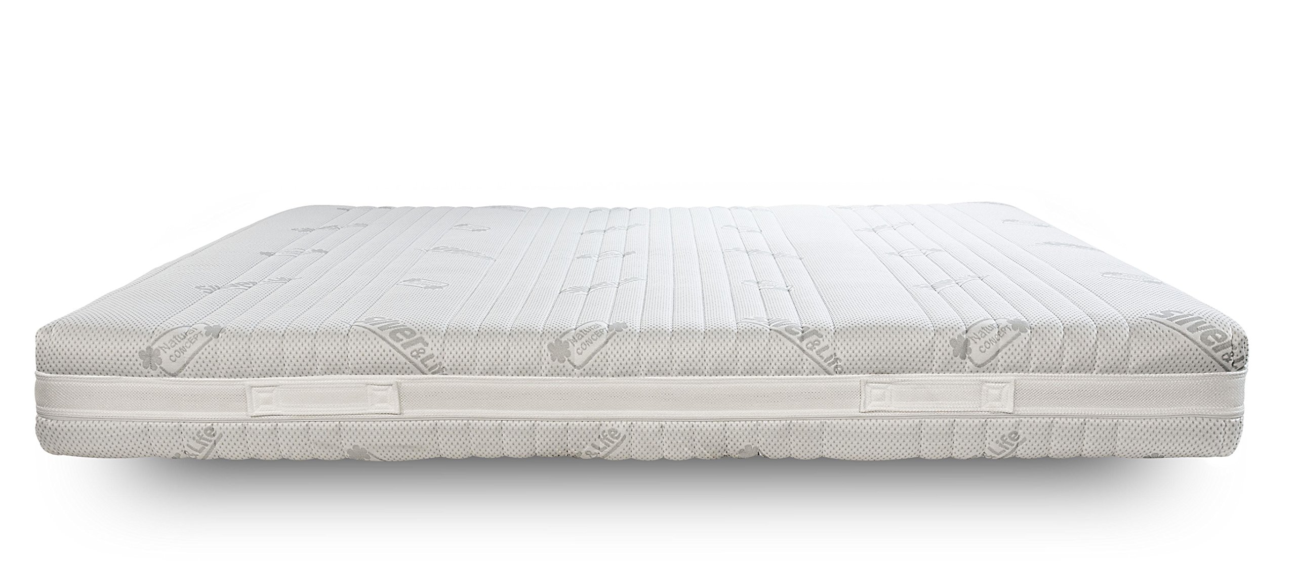 EvergreenWeb - 21cm Dual Season Orthopedic Memory Foam Mattress with Latex Air & WaterFoam, 3D 7-Zone Support, Summer & Winter Comfort. 6cm Air Space Band for Breathability, Silver Fiber Antimicrobial & Anti-Static Cover, Hypoallergenic & Washable. Perfect for Beds, Frames & Pillows - Ideal for Back Pain Relief & Allergy Sufferers.