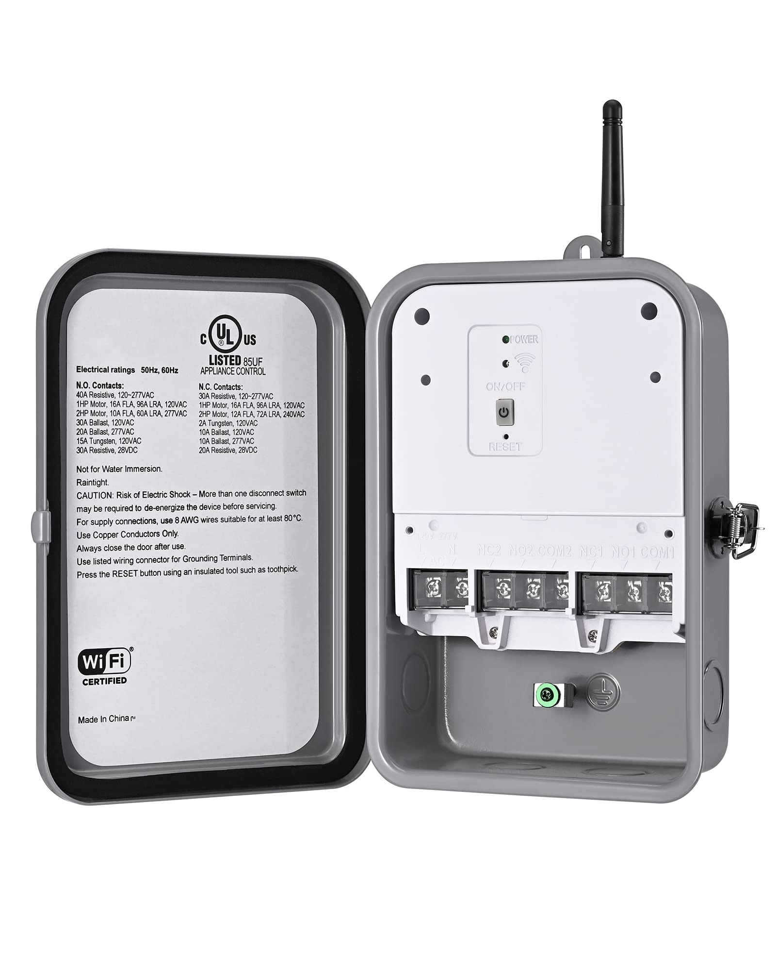 DEWENWILS 40A Heavy Duty Pool Pump Timer - Outdoor Wi-Fi Smart Controller for Water Heaters (120-277V, 2HP) | Alexa & Google Assistant Compatible | UL Listed | Perfect for Swimming Pools, Spas & Irrigation Systems