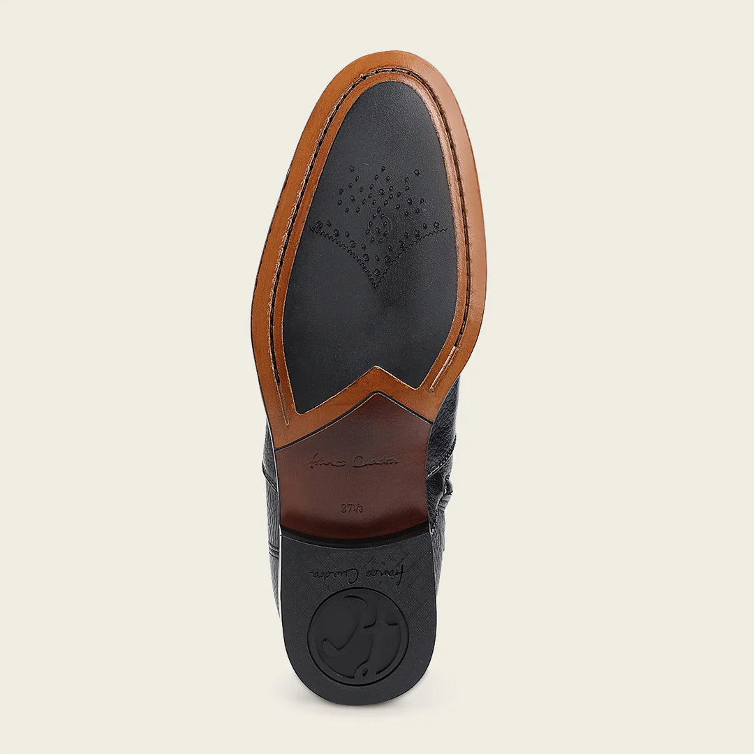 Franco Cuadra Men's Black Casual Leather Ankle Boots - G43VNBU Style for Everyday Wear & Outdoor Adventures
