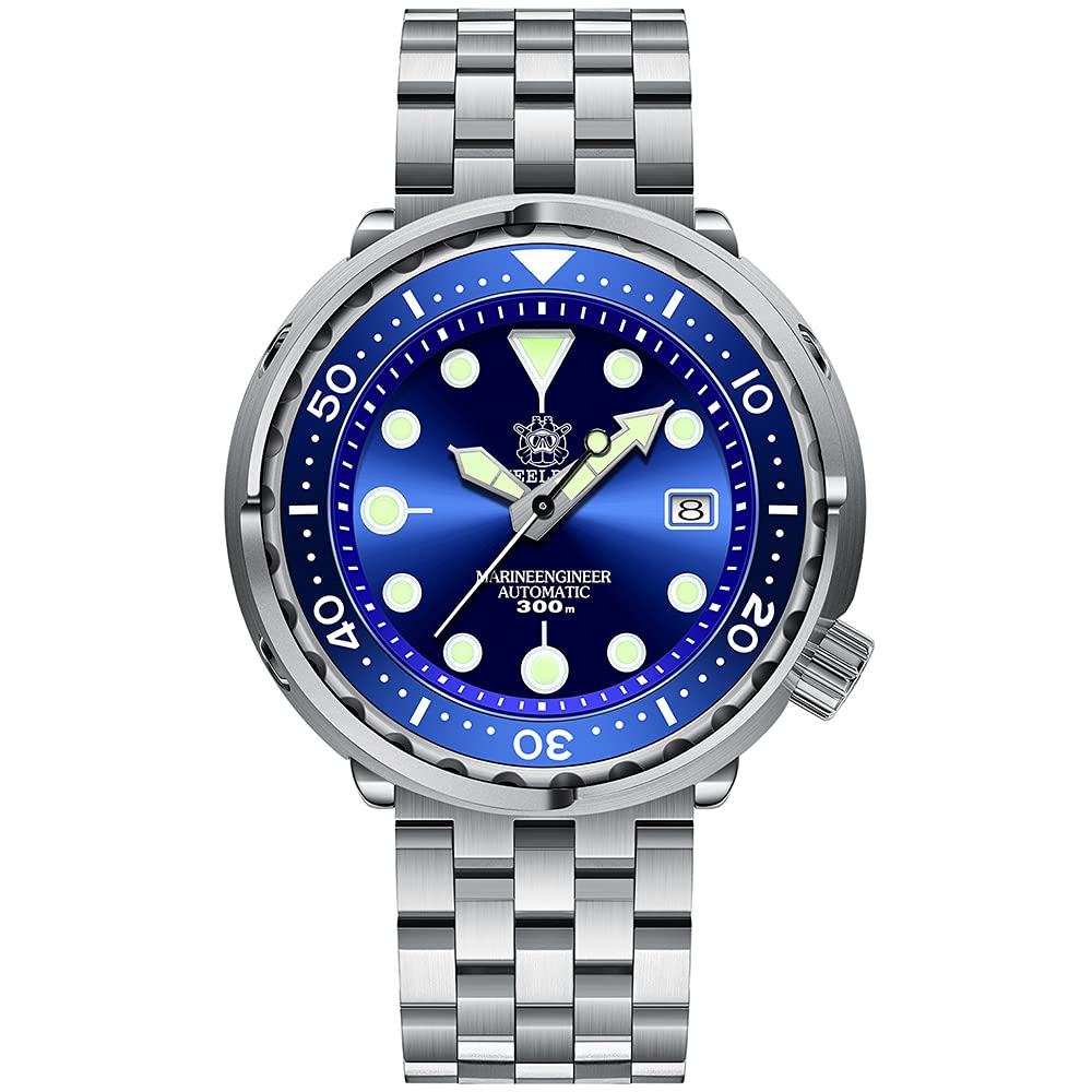 STEELDIVE Men's Automatic Diver Watch - 300m Water Resistant, Self-Winding Mechanical Wristwatch with C3 Luminous & Ceramic Bezel - Perfect for Scuba Diving, Snorkeling, and Water Sports