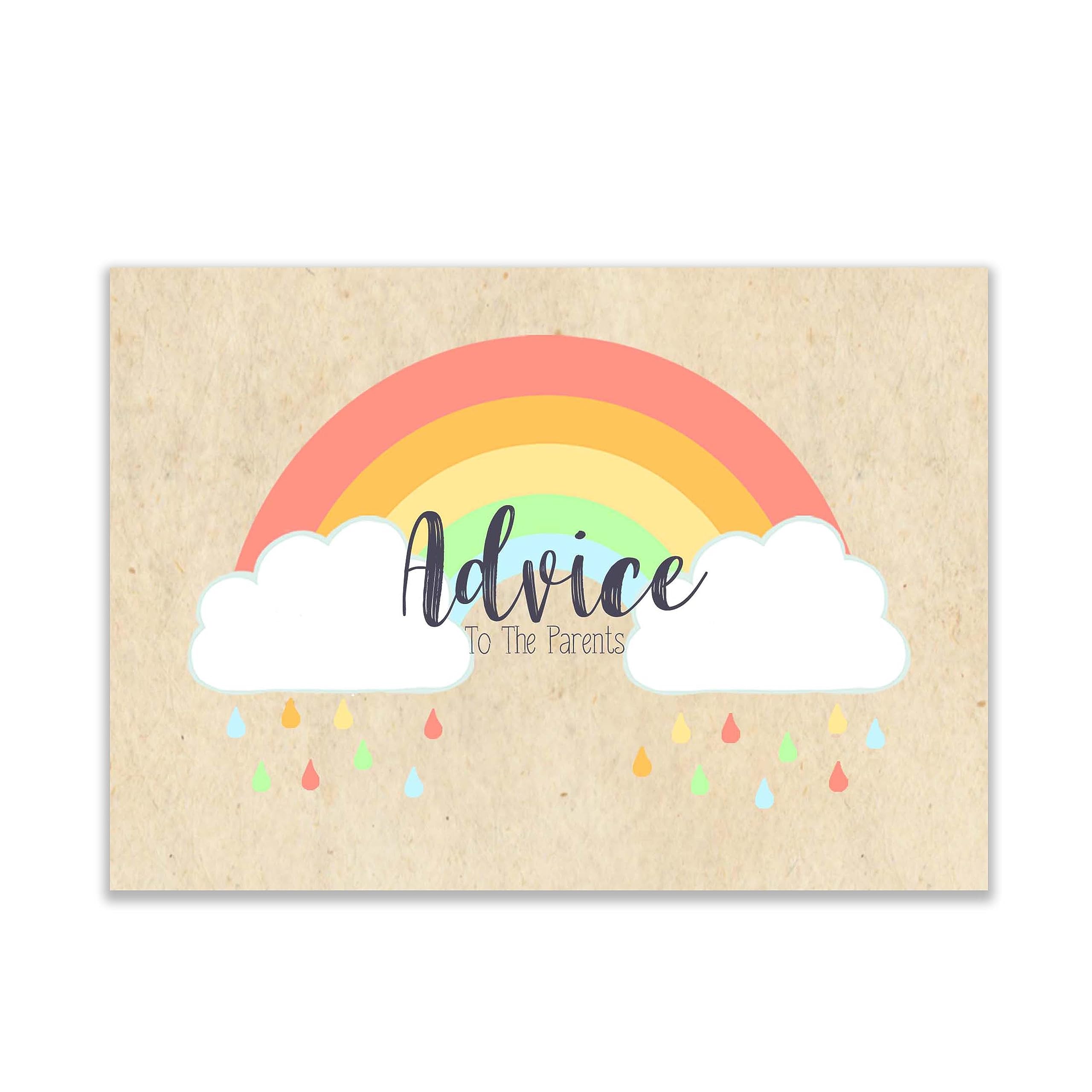 Baby Shower Game Advice Cards for Parents - Gender Neutral Keepsake Activity for Baby Shower Parties, Perfect for New Parents and Baby Celebrations