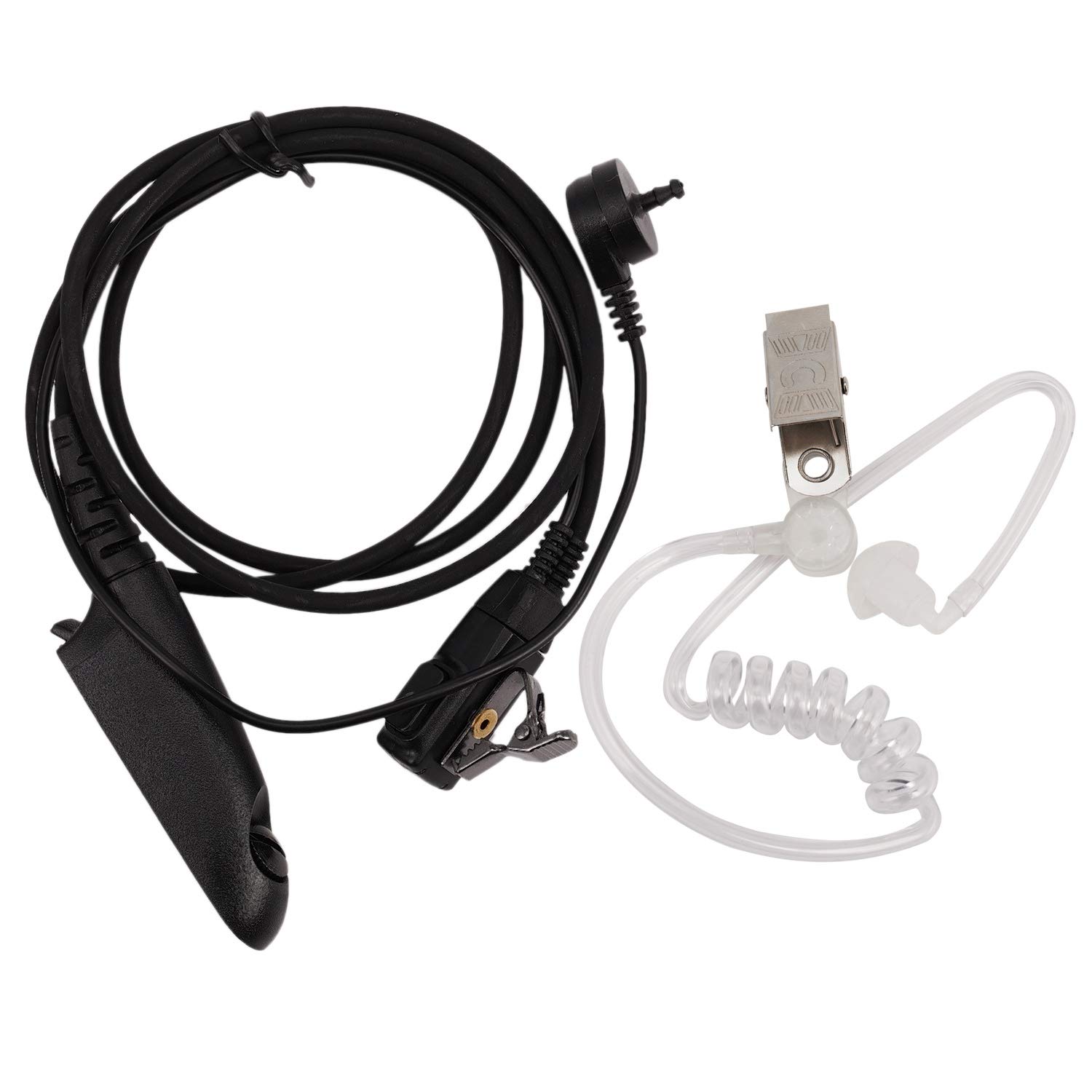 Lodokdre Air Acoustic Tube Earpiece with PTT Mic Headset for Motorola GP380 GP328 GP1280 PRO5150 GP338 Portable Two-Way Radio - Ideal for Security, Construction & Outdoor Communication