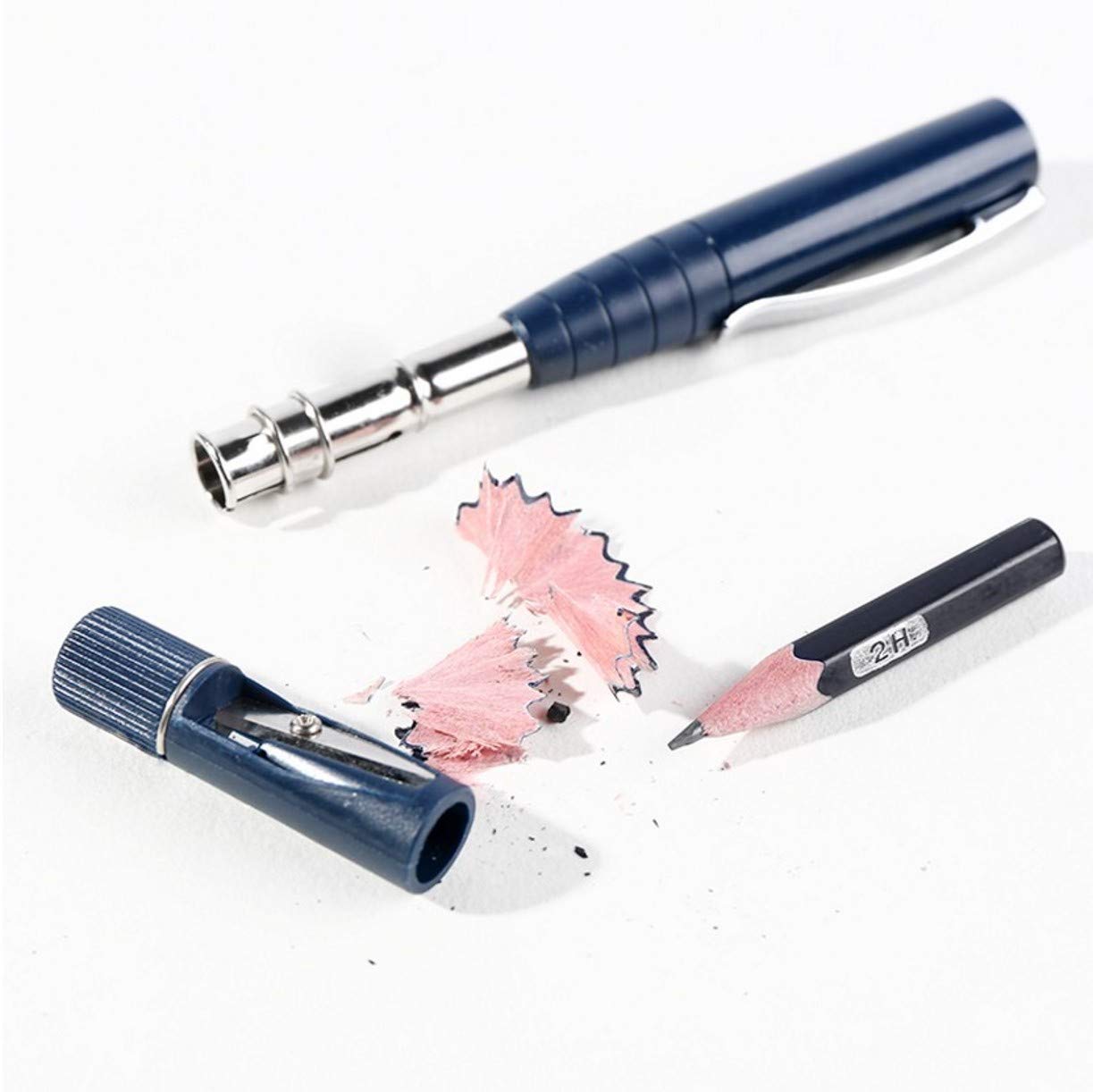 Premium Pencil Extender with Built-in Sharpener - Ergonomic Pencil Holder for Artists, Students & Professionals - Perfect for Sketching, Writing & Office Use