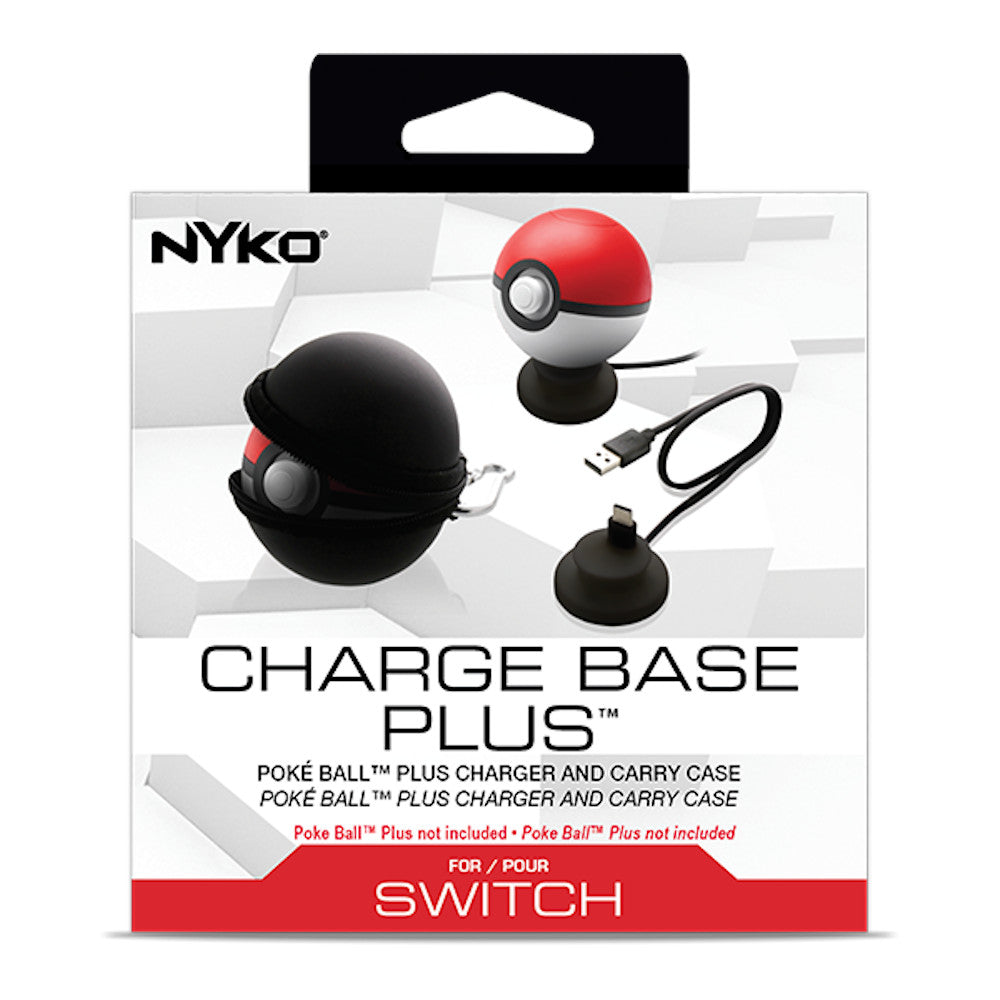 Nyko Charge Base Plus for Poke Ball Plus - Nintendo Switch Charging Dock with LED Indicator | Perfect for Gaming Accessories & Pokemon GO Players