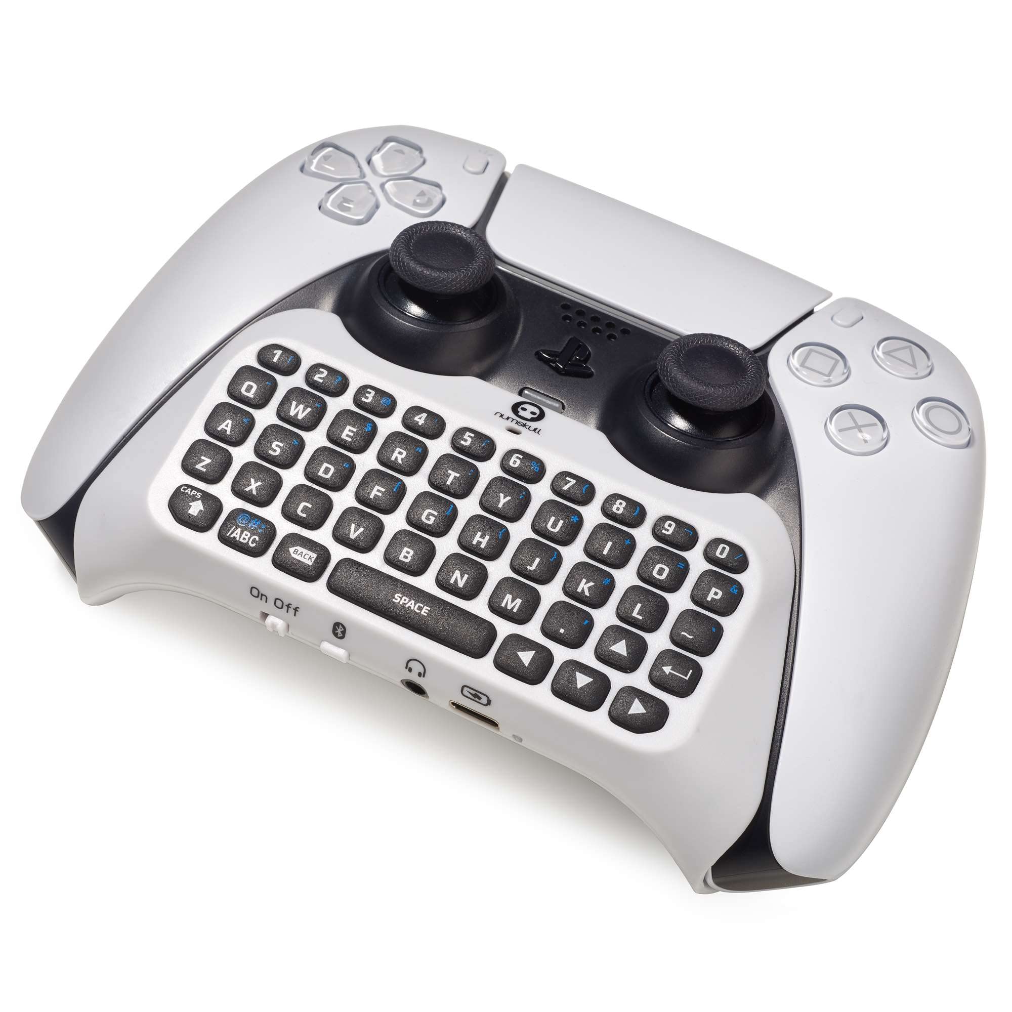 Numskull PS5 Bluetooth Wireless Mini Keyboard - Compatible with Official PlayStation 5 Controllers | Perfect for Gaming, Chatting & Browsing on Your PS5 Console