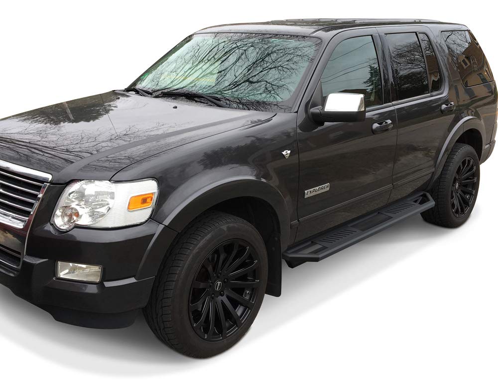 6.5in Stainless Steel Side Armor Running Boards Nerf Bars - Compatible with 2006-2010 Ford Explorer & Mercury Mountaineer | Durable Side Steps for Off-Road Protection & Easy Entry/Exit