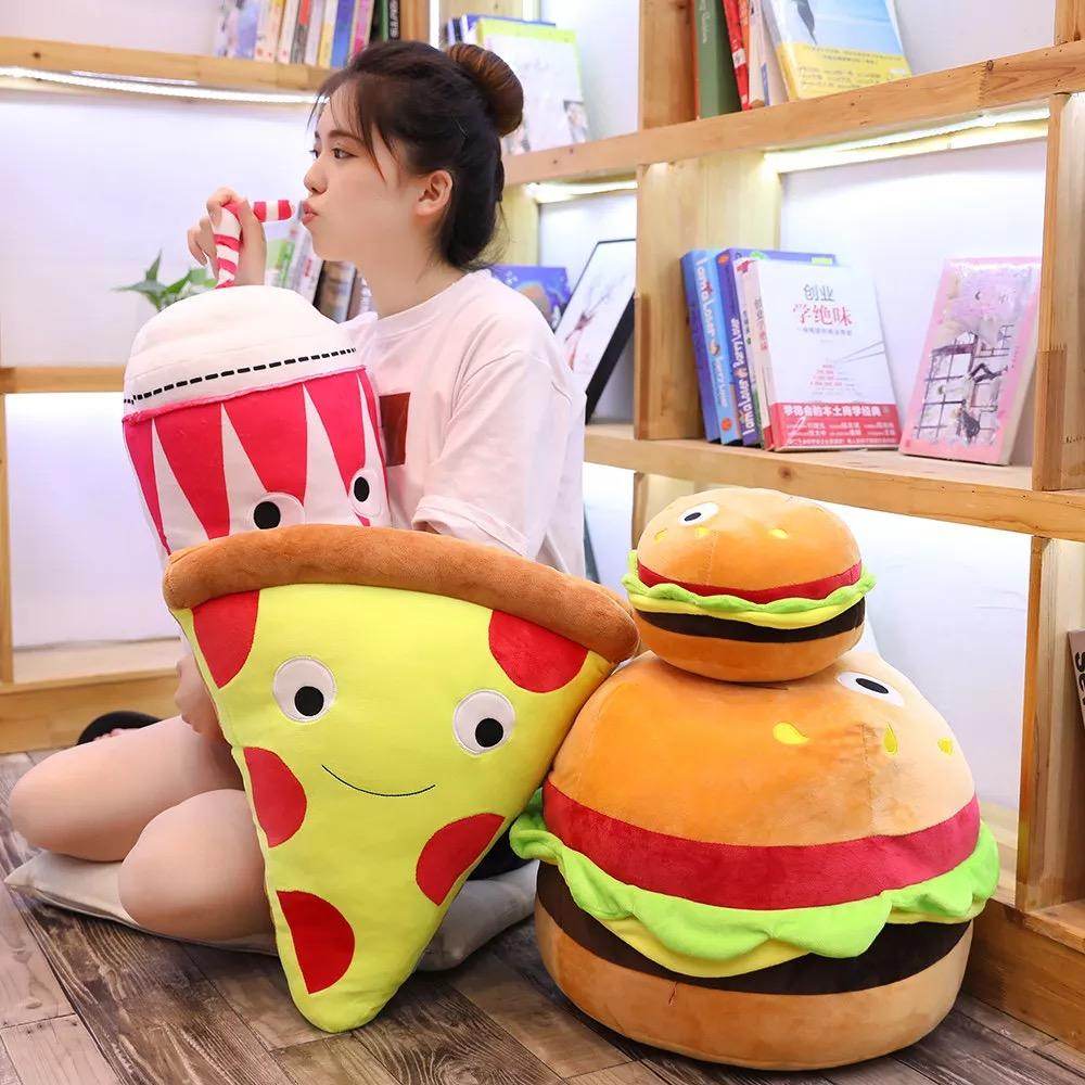 Cute Stuffed Foodie Friends Plush Toys - Adorable Kawaii Animal Plushies with Food Theme | Perfect for Kids Gifts, Room Decor & Cuddling
