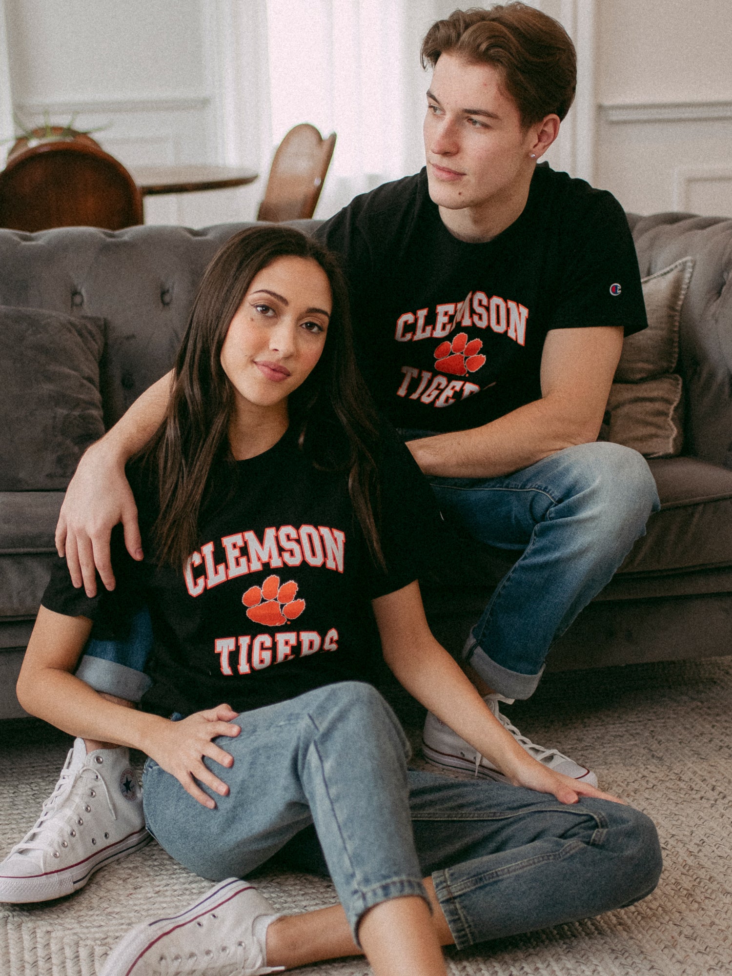 Champion Clemson Short Sleeve University T-Shirt - Men's Cotton Crewneck Tee - College Fan Apparel for Game Day & Casual Wear