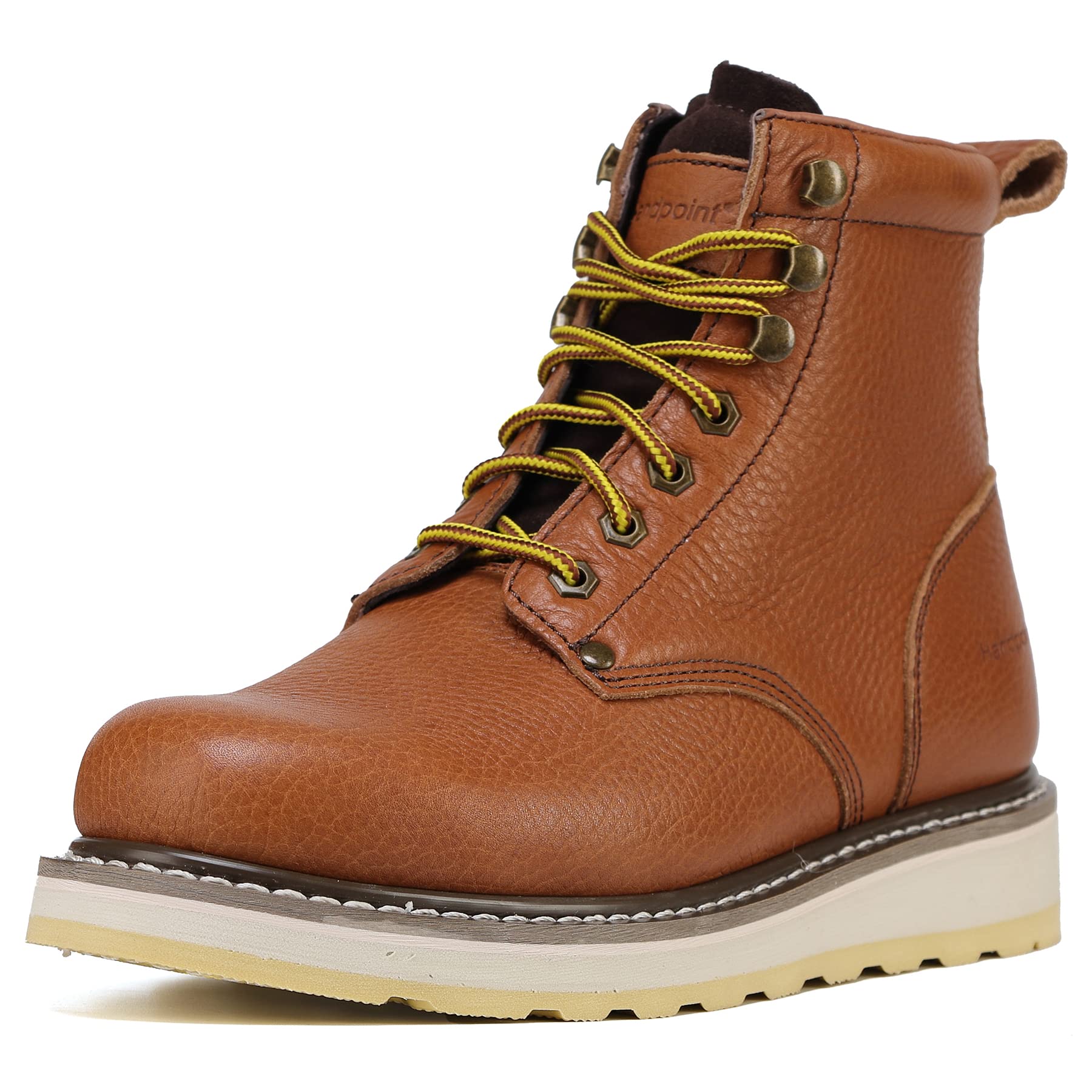 Men's 6-Inch SureTrack Soft Toe Slip-Resistant Work Boots - Brown (84984) | Comfortable & Durable Safety Shoes for Construction, Warehouse & Outdoor Work