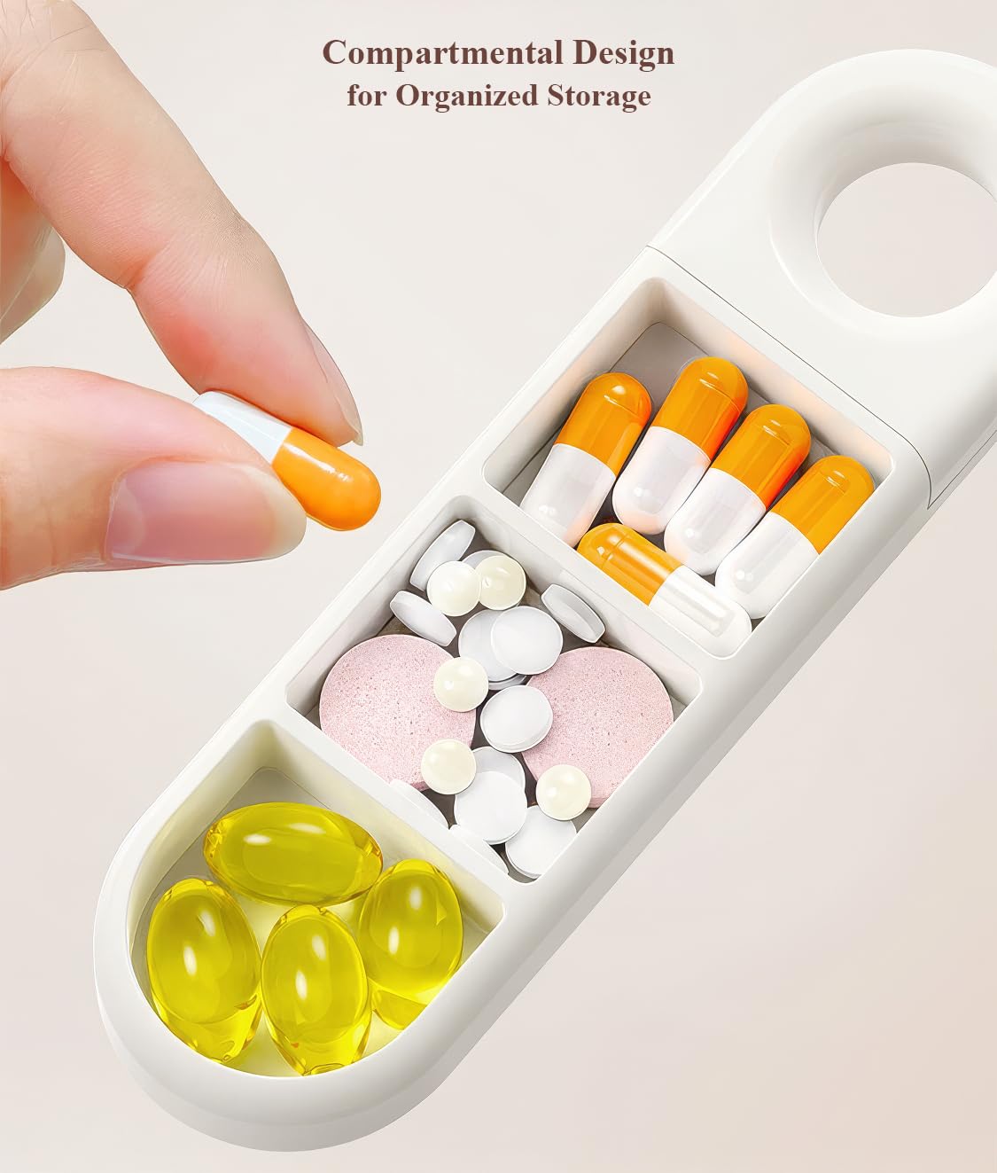 Loomify Portable Pill Organizer Box for Vitamins & Medicines - Daily Use & Travel Pill Case - Waterproof Compact Pill Box (Pink) - Perfect for Home, Office, Gym & Vacation