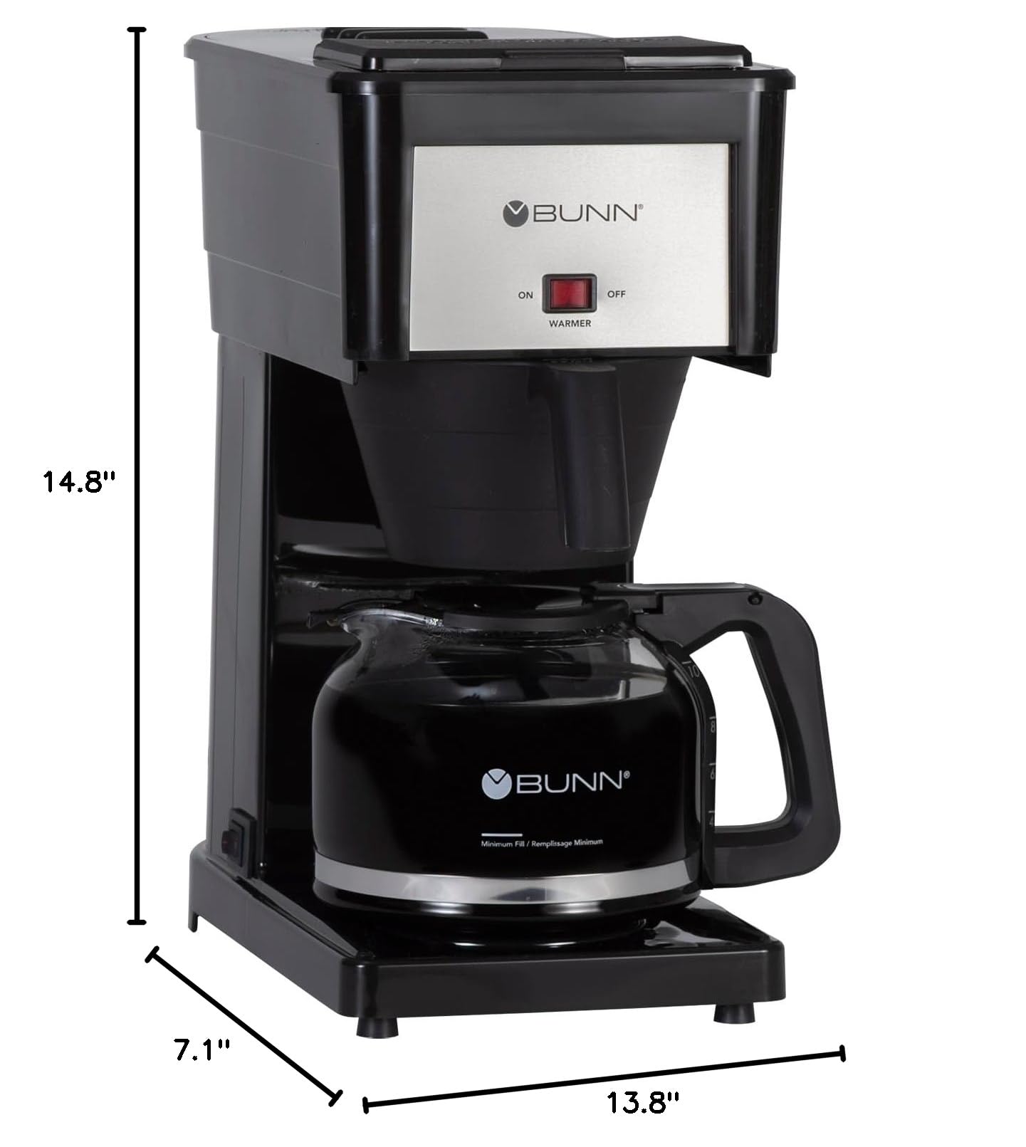 BUNN GRBD Velocity Brew High Altitude 10-Cup Coffee Maker for Home - Black | Perfect for Mountain Homes & High Elevation Brewing