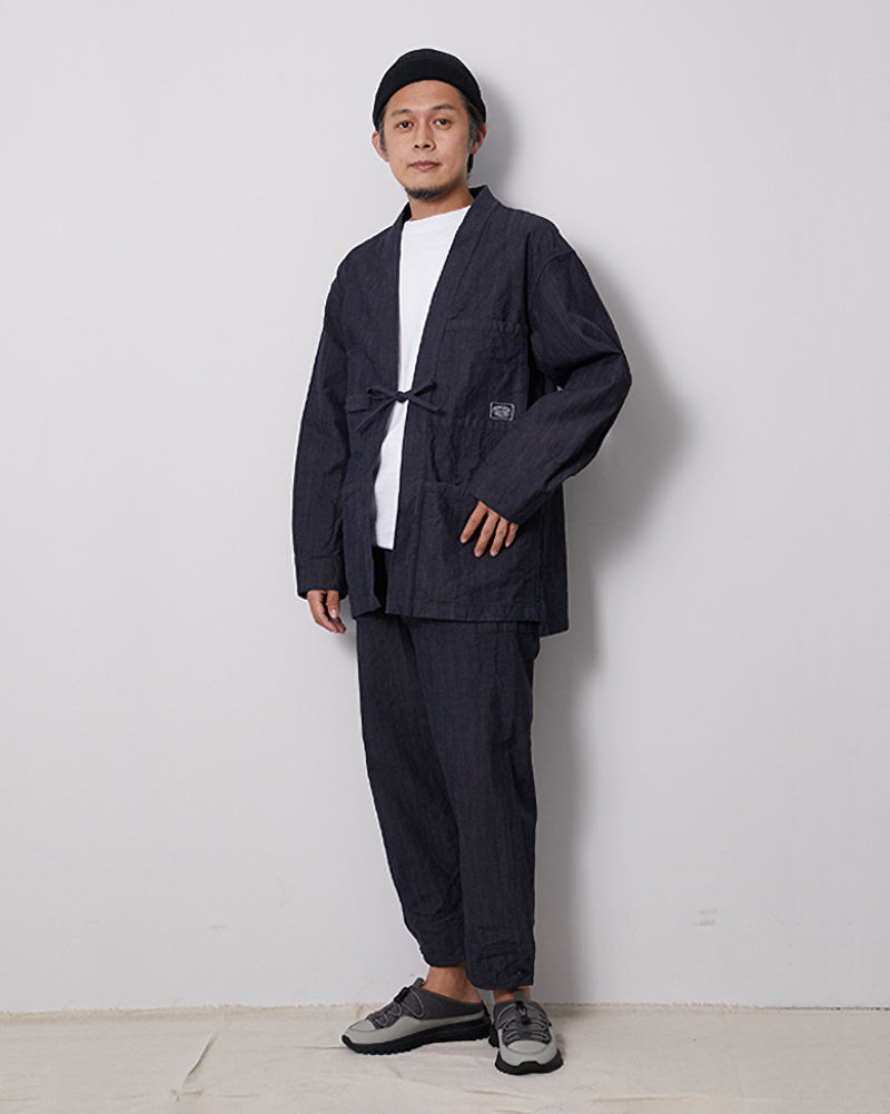 Premium NORAGI Work Jacket - Japanese Style Cotton Kimono Jacket for Men & Women - Comfortable Lightweight Outerwear for Casual Wear, Street Fashion & Workwear