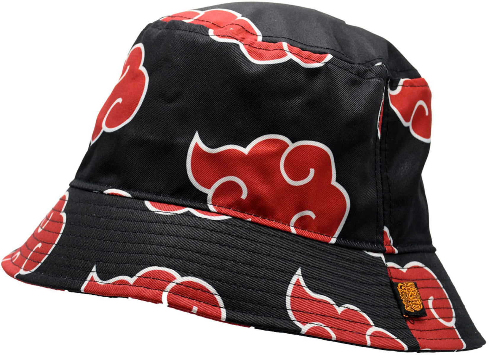 Naruto Cloud Black Bucket Hat - Anime Cosplay Sun Hat for Men & Women - UV Protection Outdoor Casual Hat for Beach, Hiking, and Daily Wear
