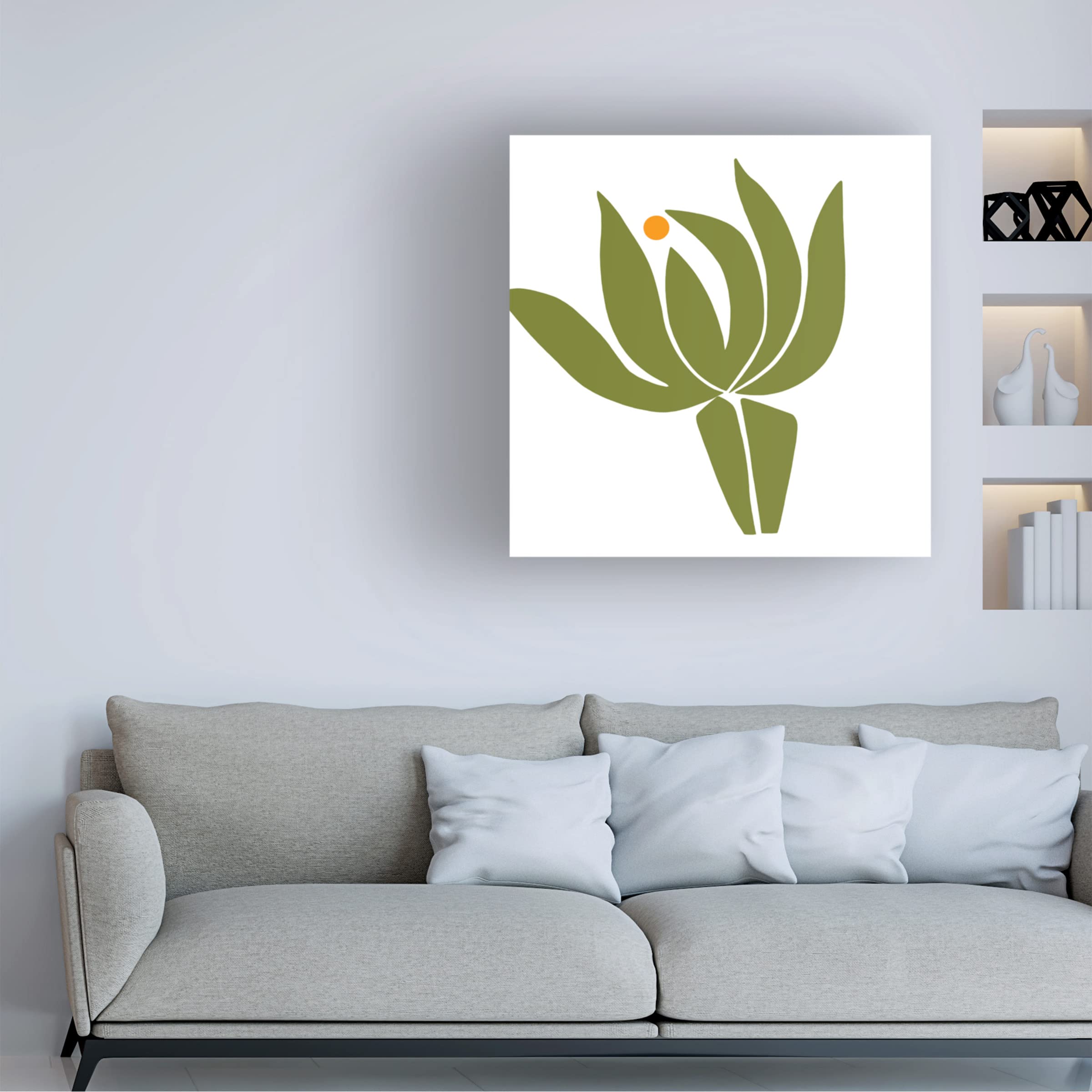 Trademark Fine Art 'Protea' Canvas Wall Art by Trish Sierer - Stunning Floral Painting for Living Room, Bedroom & Office Decor