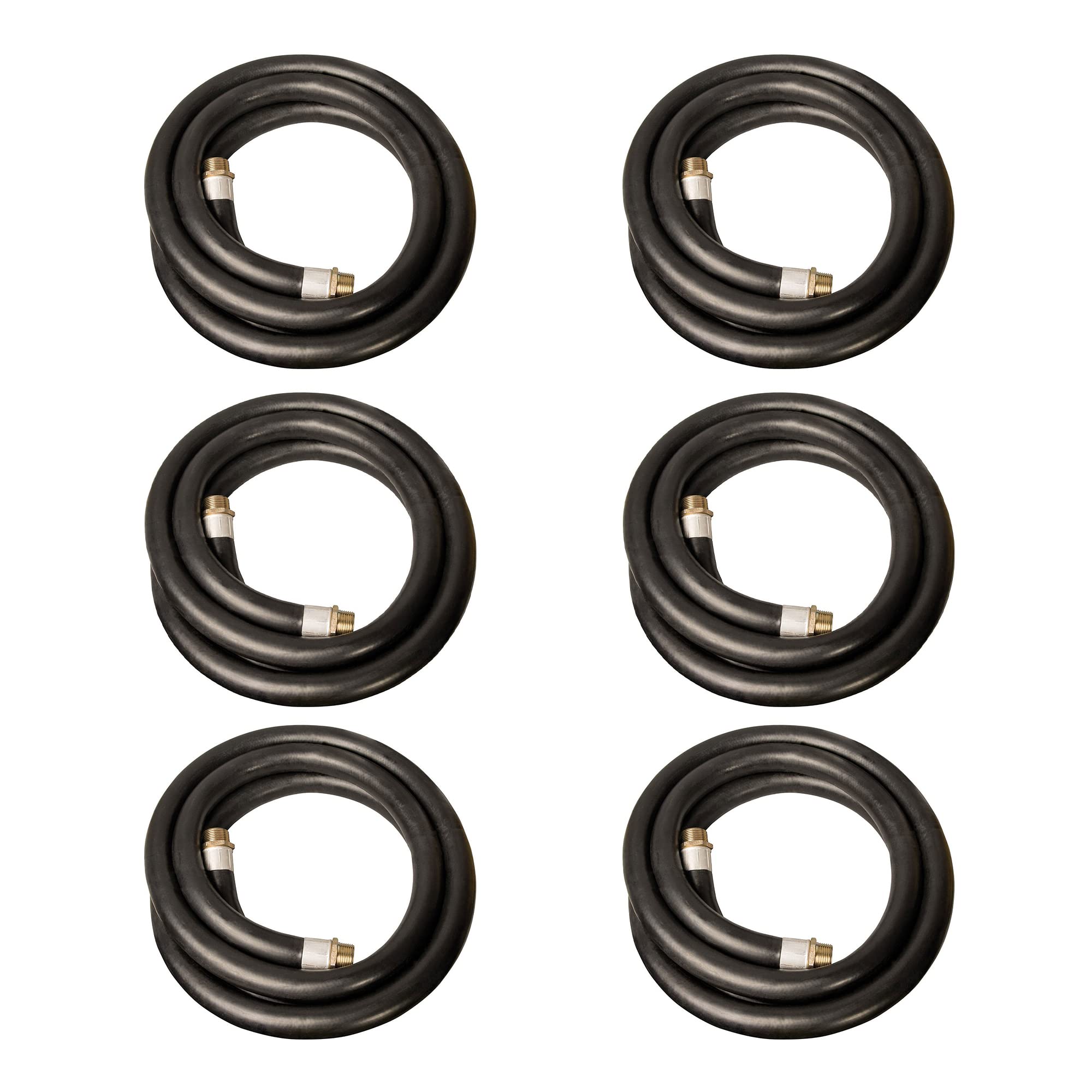 Apache 98108485 1 Inch Diameter 14ft Gasoline Oil Diesel Transfer Hose - 60 PSI Farm Tractor Fuel Hose with Internal Spring Guards (6 Pack, Black) - Ideal for Agricultural Fuel Transfer, Tractor Refueling & Farm Equipment Maintenance