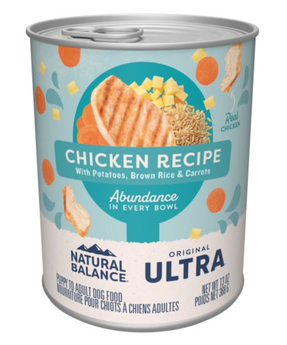 Natural Balance Chicken Canned Dog Food - Grain Free, High Protein Wet Food for Adult Dogs (13oz/369g) - Perfect for Picky Eaters & Mealtime Nutrition