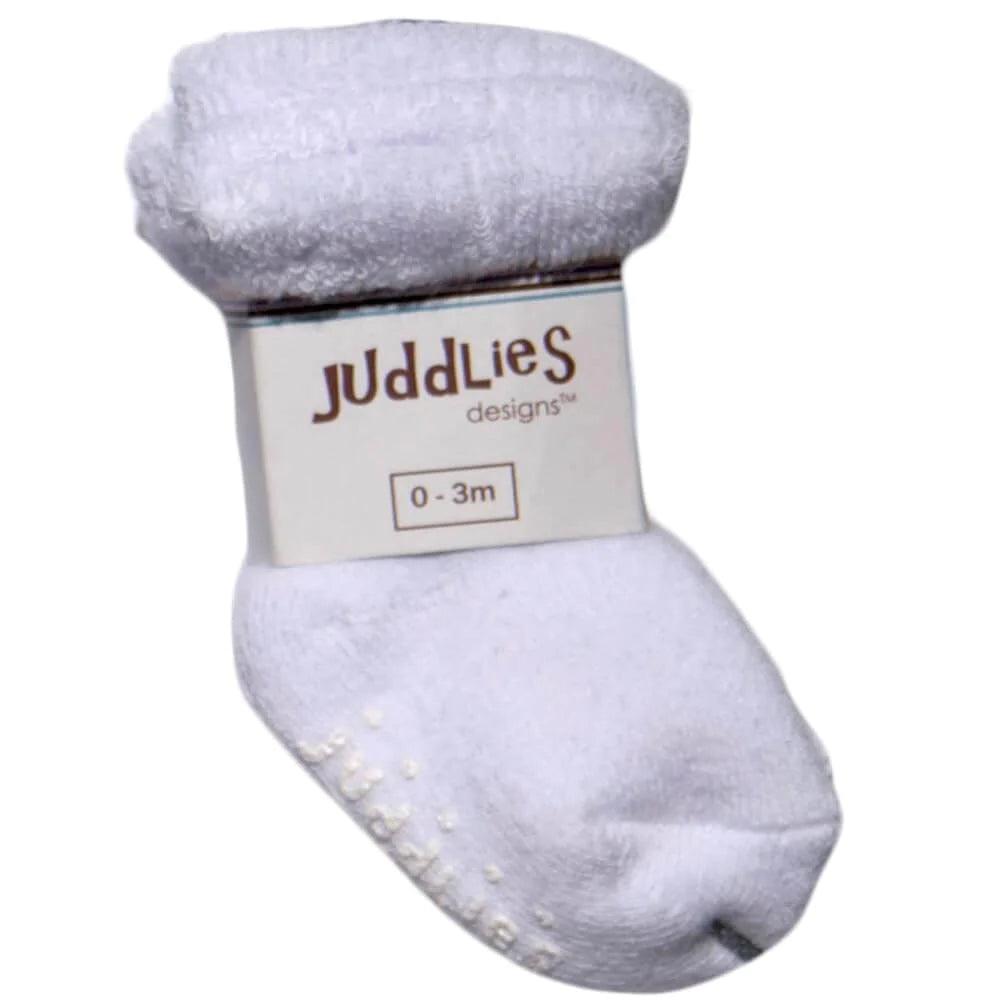 Juddlies Designs 2-Pack Baby Socks for Newborns & Infants - Soft Cotton Non-Slip Socks for Boys & Girls - Perfect for Everyday Wear, Playtime & Photo Shoots