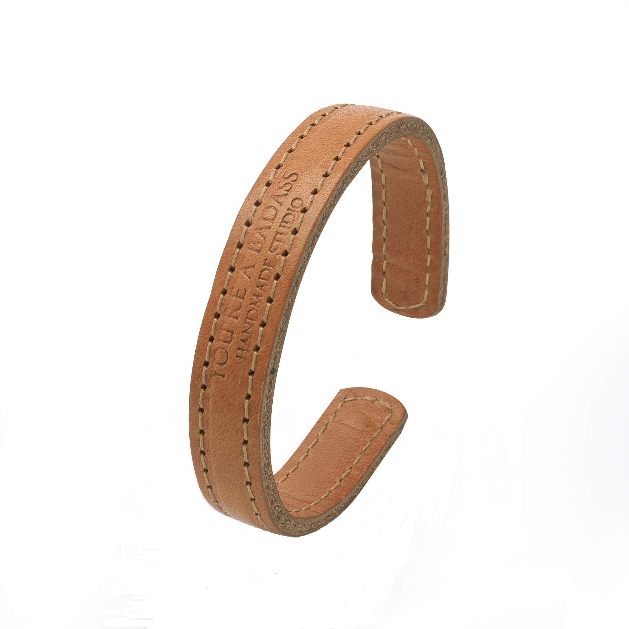 COOLYOUTH Inspirational Leather Bendable Bracelet for Men & Women - Adjustable Couple Friendship Cuff Bangle with Engraved Design - Perfect Gift for Anniversary, Valentine's Day & Everyday Wear