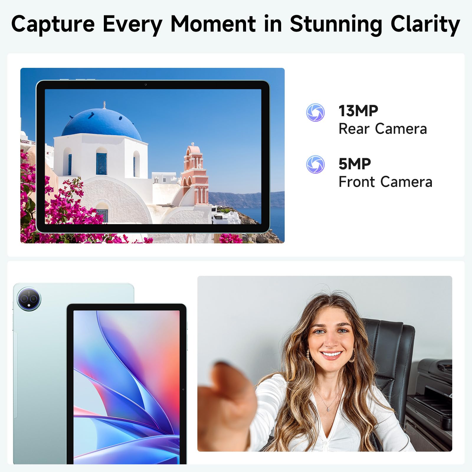 FOSSiBOT Tab12 Android 14 Tablet - 10.95 Inch FHD+ (1920x1200) 4G LTE Octa-Core, 18GB RAM (6+12) + 256GB Storage (Expandable to 1TB), 7000mAh Battery, Dual Camera (13MP+5MP) | Widevine L1 | GPS | BT5.0 | Face ID - Perfect for Work, Study, Streaming & Travel