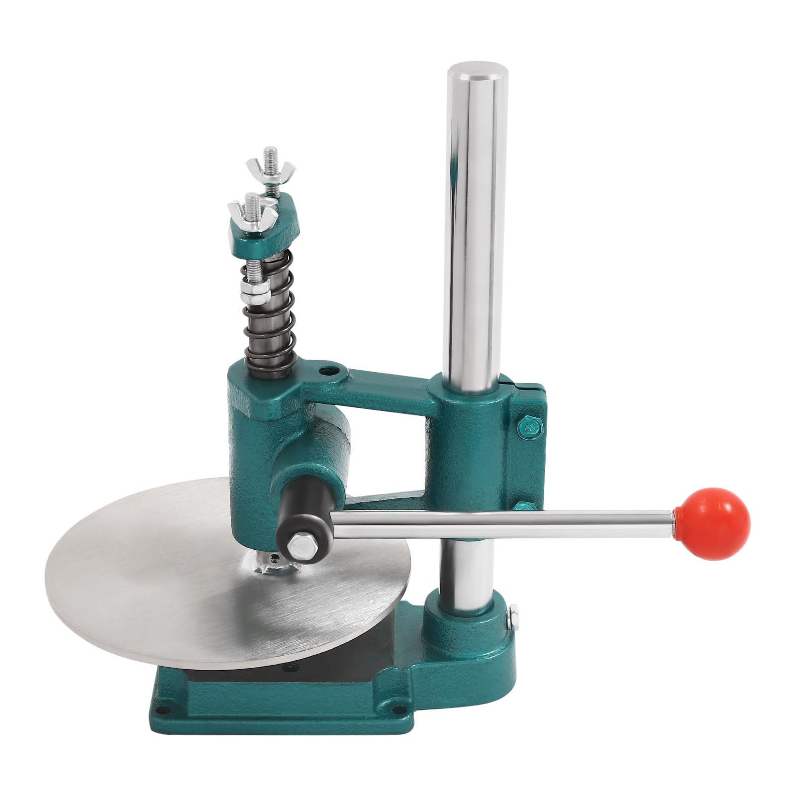 Stainless Steel 7.9 Inch Pizza Dough Press Machine - Adjustable Thickness Manual Pastry Maker for Homemade Pizza, Pies & Flatbreads | Perfect Kitchen Tool for Home Chefs & Italian Cooking Enthusiasts
