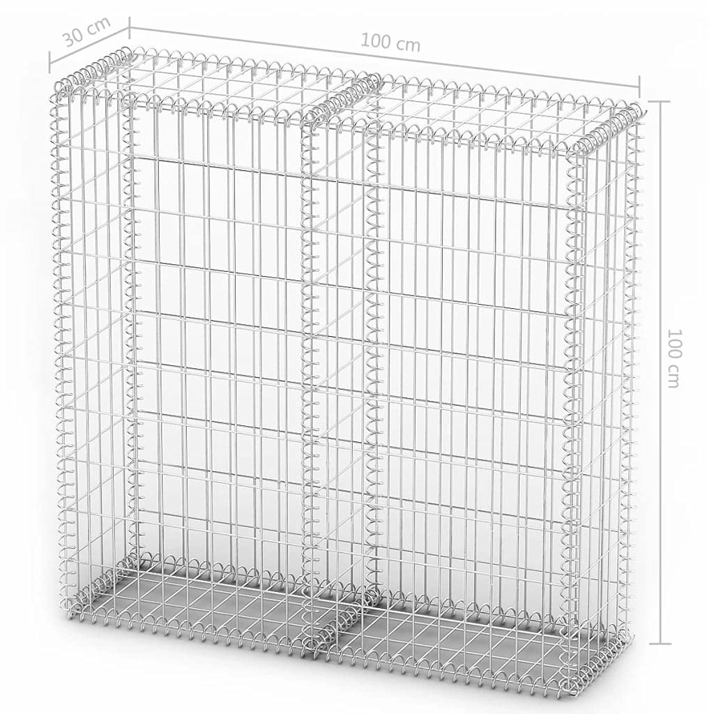 Galvanized Steel Gabion Basket Planter - 39.4
