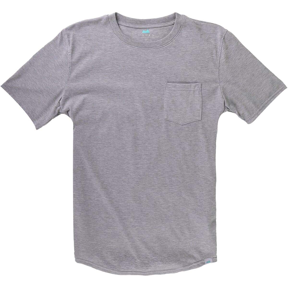 Myles Apparel Men's Everyday Pocket T-Shirt | Soft Cotton Crew Neck Tee | Casual Wear & Workout Shirt for Daily Comfort