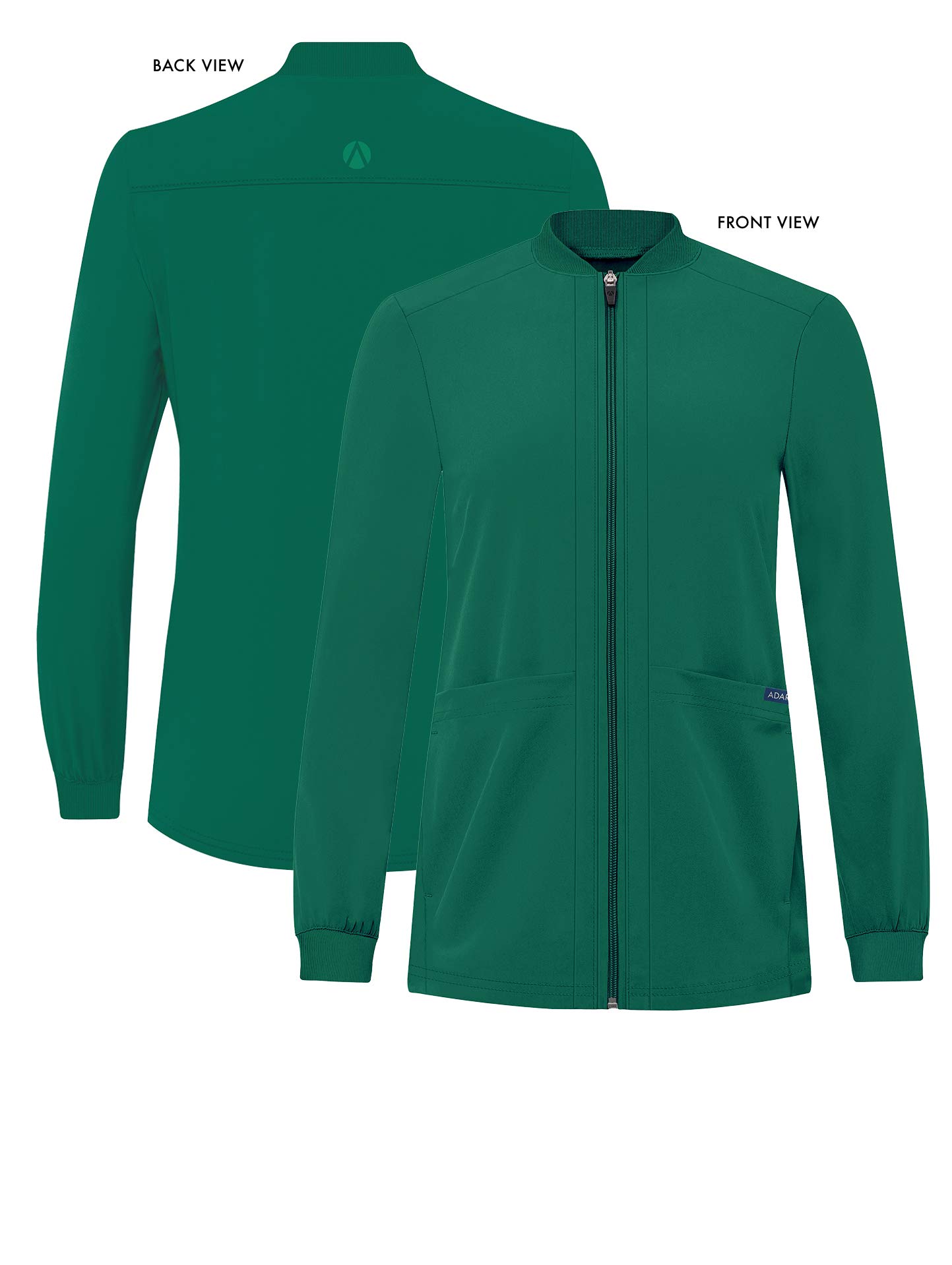 Adar Addition Women's Zippered Bomber Scrub Jacket - Comfortable Medical Uniform for Nurses & Healthcare Professionals - Perfect for Hospitals, Clinics & Work Shifts