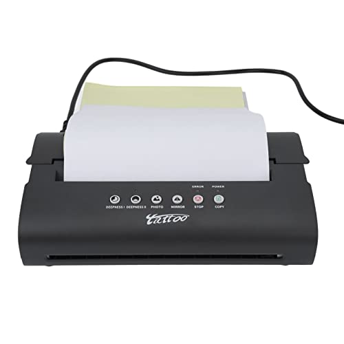 Professional Tattoo Transfer Stencil Machine - Portable A5 to A4 Thermal Copier Printer for Temporary & Permanent Tattoos | High-Speed, Low-Noise Stencil Paper Transfer | Ideal for Tattoo Artists & Studios (US)
