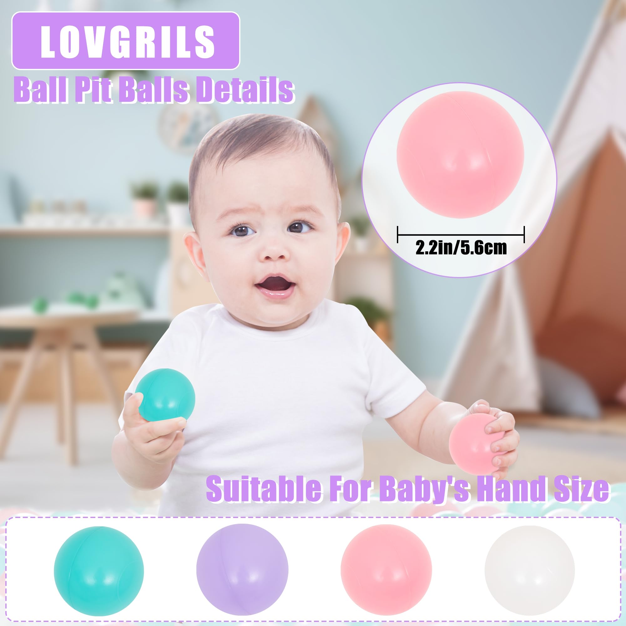 200 Pack Green Ball Pit Balls for Kids & Toddlers - Soft Plastic Crush-Proof BPA-Free Play Balls - Perfect for Indoor Play Tents, Pools, Birthday Parties & Sensory Play Activities