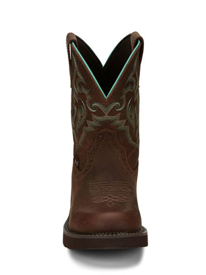 Justin GY9606 Women's Western Boots in Chocolate Brown - Perfect for Country Rides, Rodeos & Cowgirl Fashion