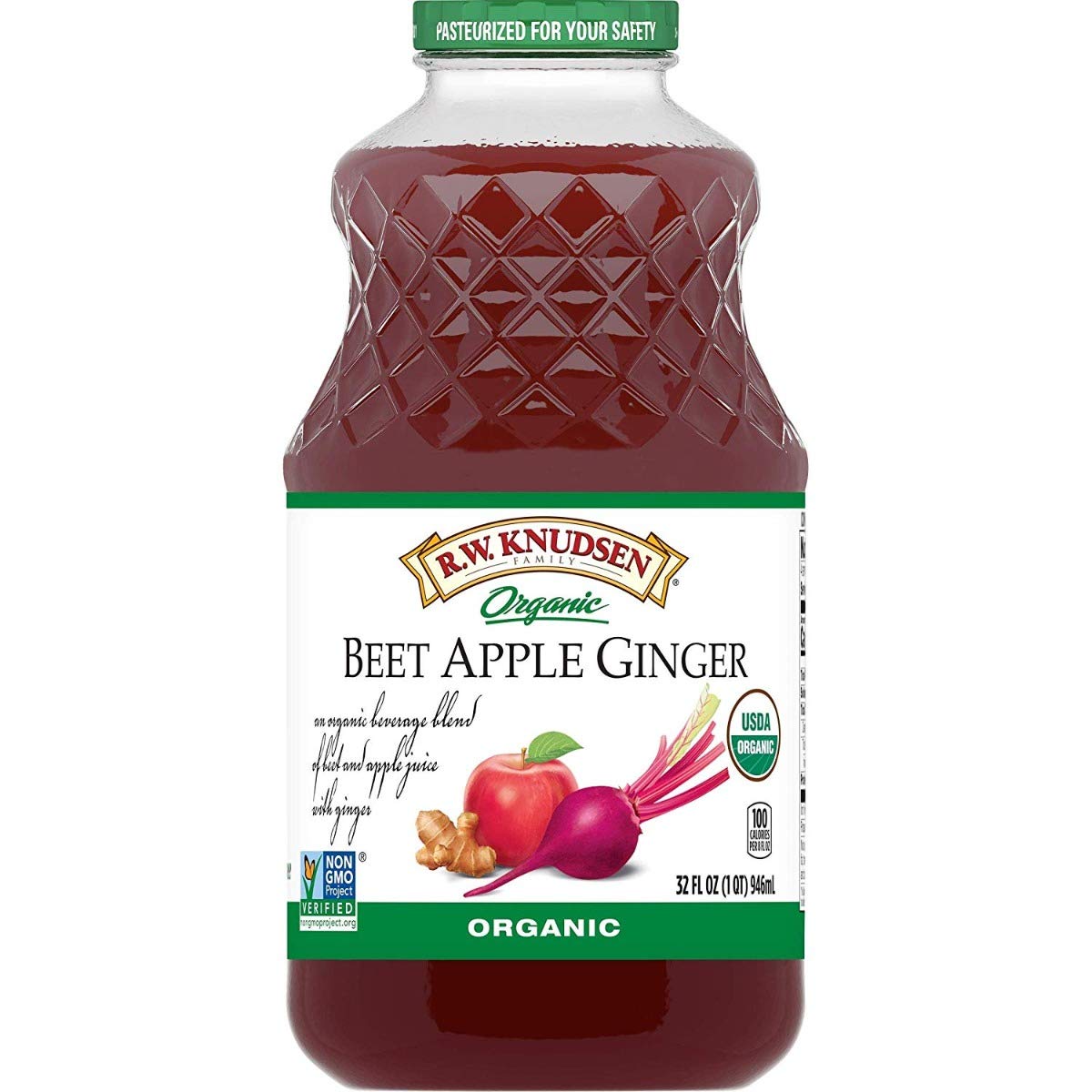 Organic Beet Apple Ginger Juice by Knudsen - Cold-Pressed, No Added Sugar, Non-GMO, Gluten-Free - Perfect for Detox, Immune Support & Healthy Lifestyle