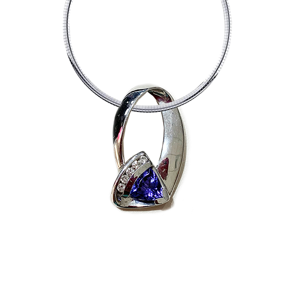 14K White Gold Tanzanite Pendant Necklace for Women - Elegant Tanzanite Gemstone Jewelry Gift for Birthday, Anniversary & Special Occasions